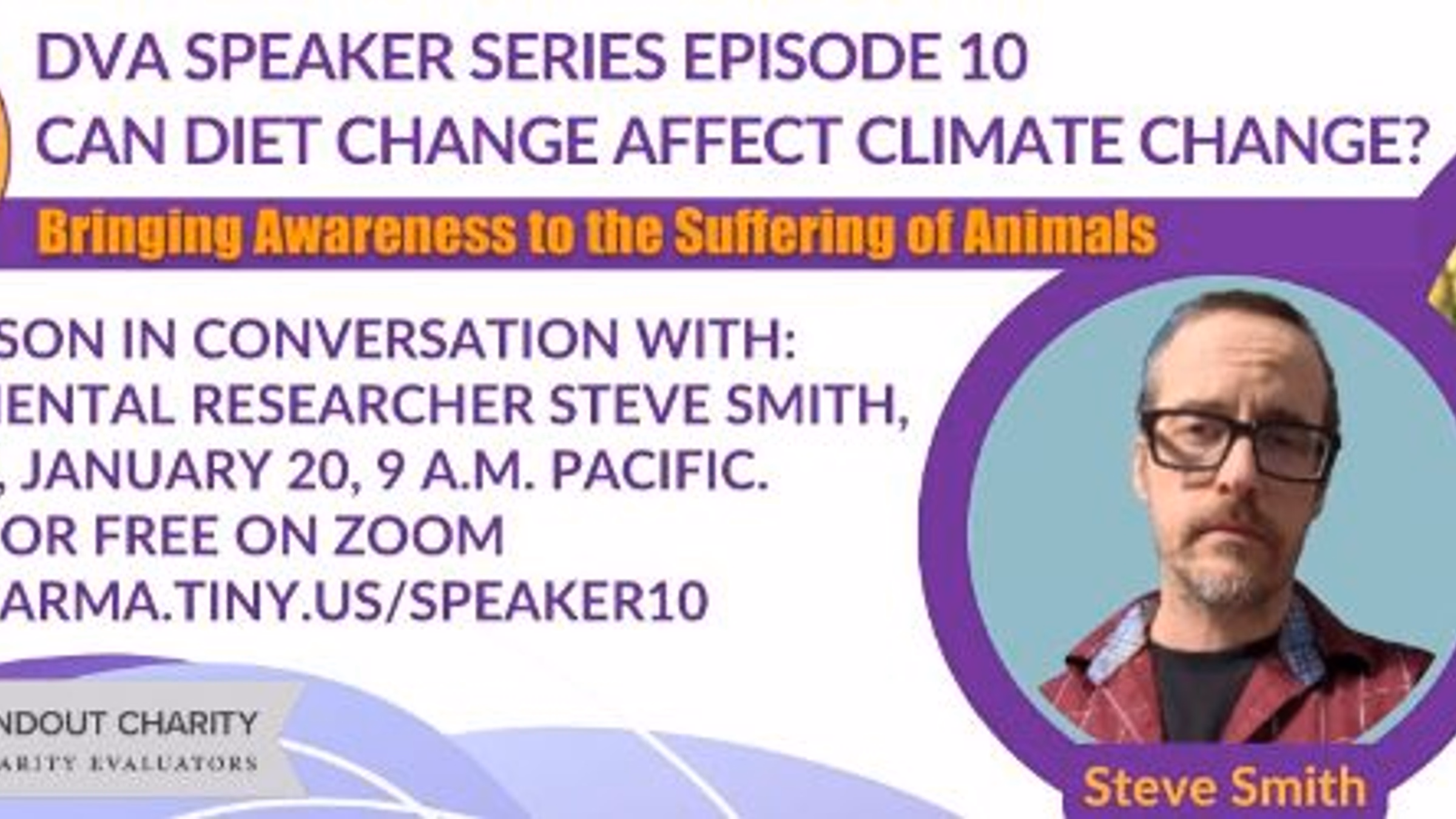 DVA Speaker Series Episode 10: Can Diet Change Affect Climate Change with Steve Smith