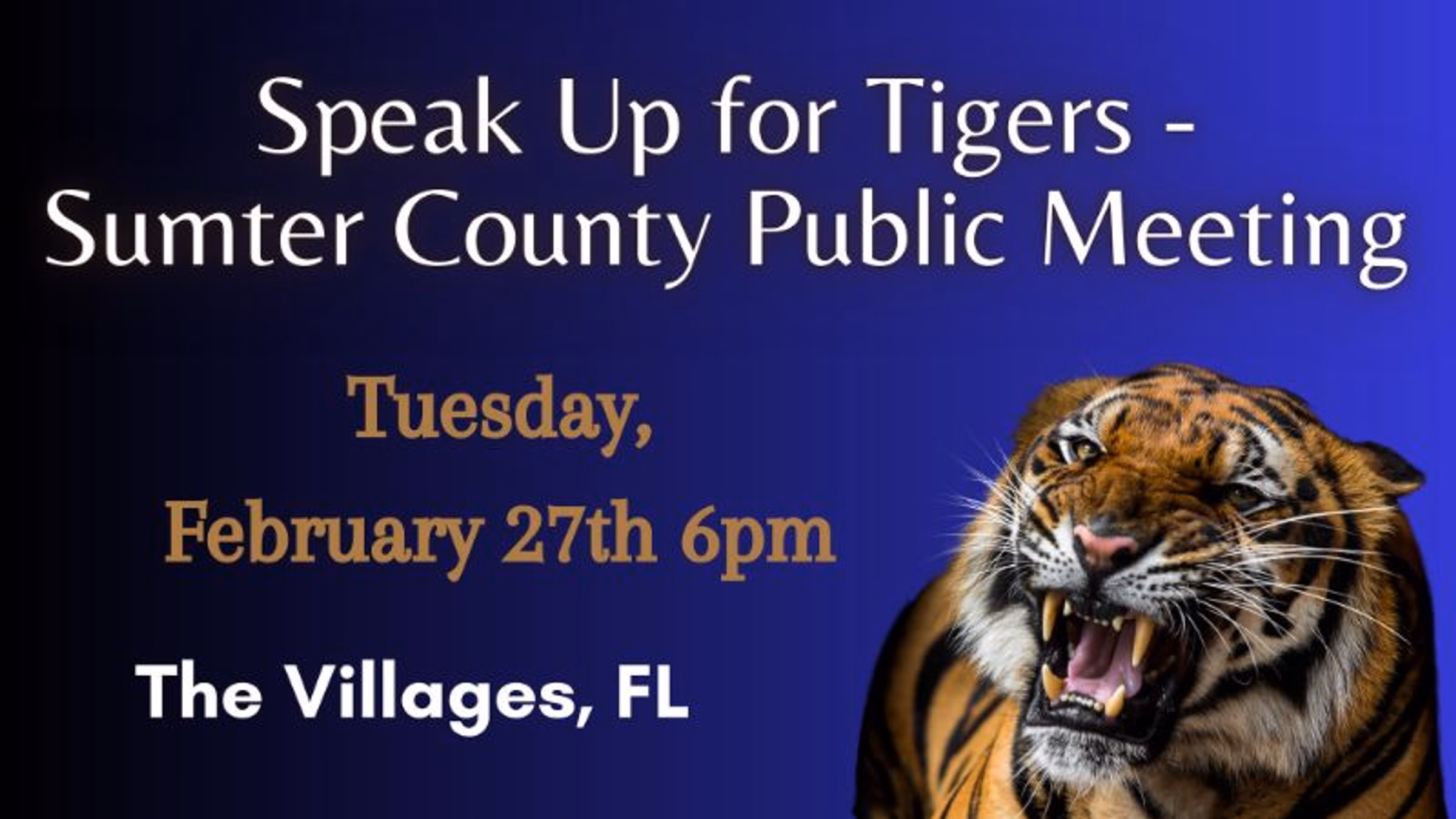 Ask Public Officials to STOP Cruel Tiger Show!