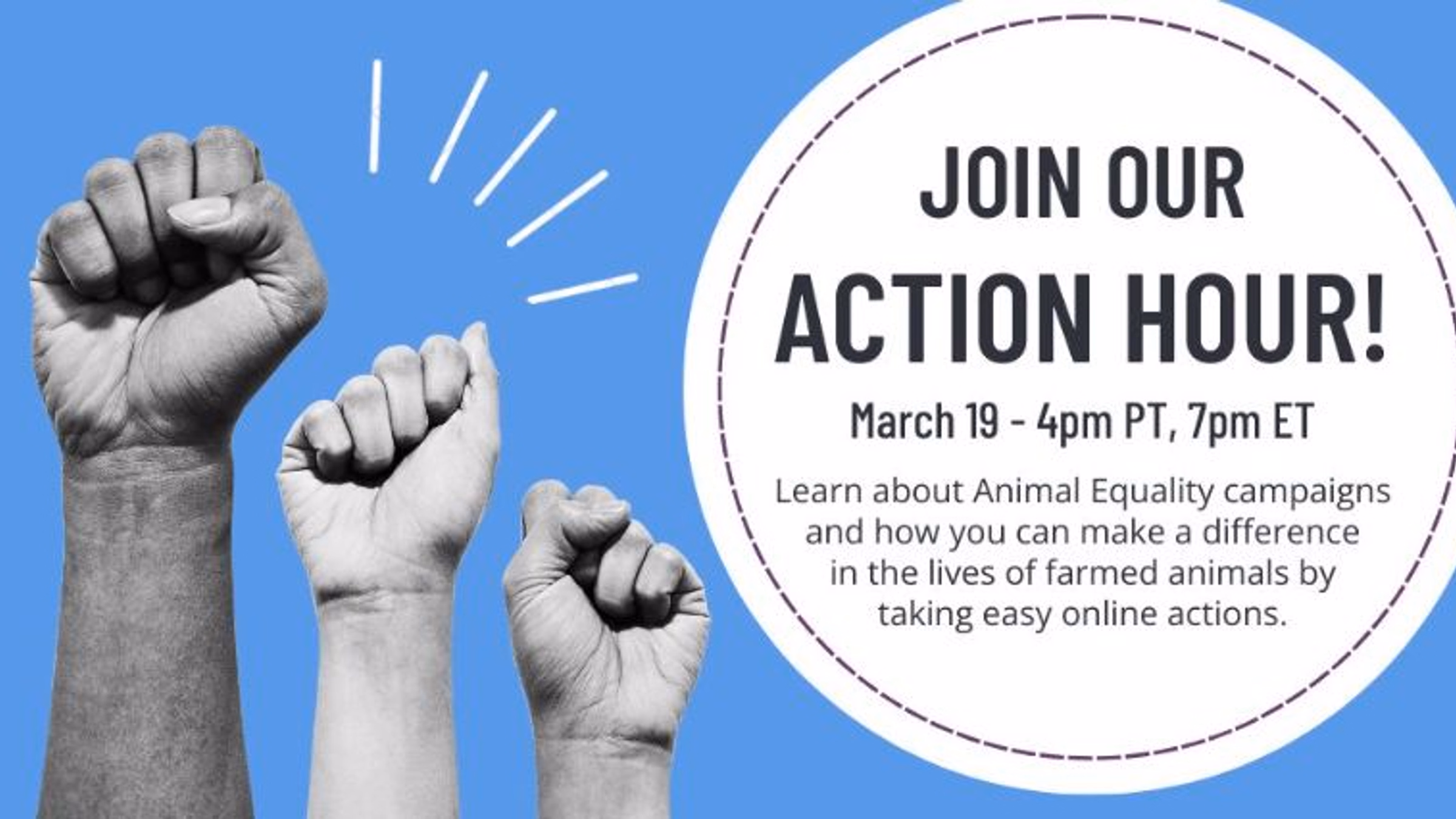 Animal Equality Action Hour!