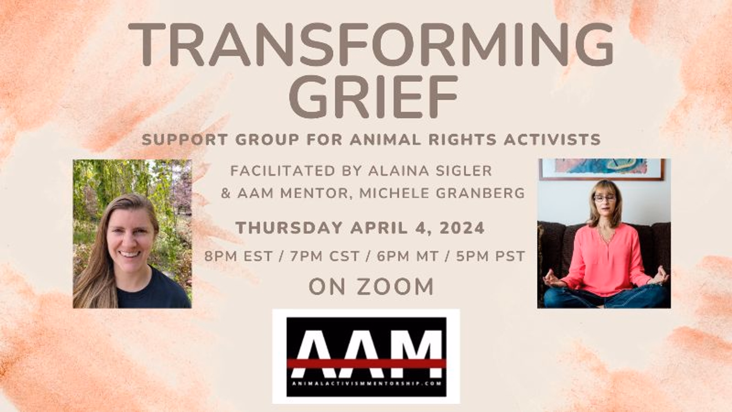 Transforming Grief: Support Group for Animal Rights Activists & Animal Caregivers 