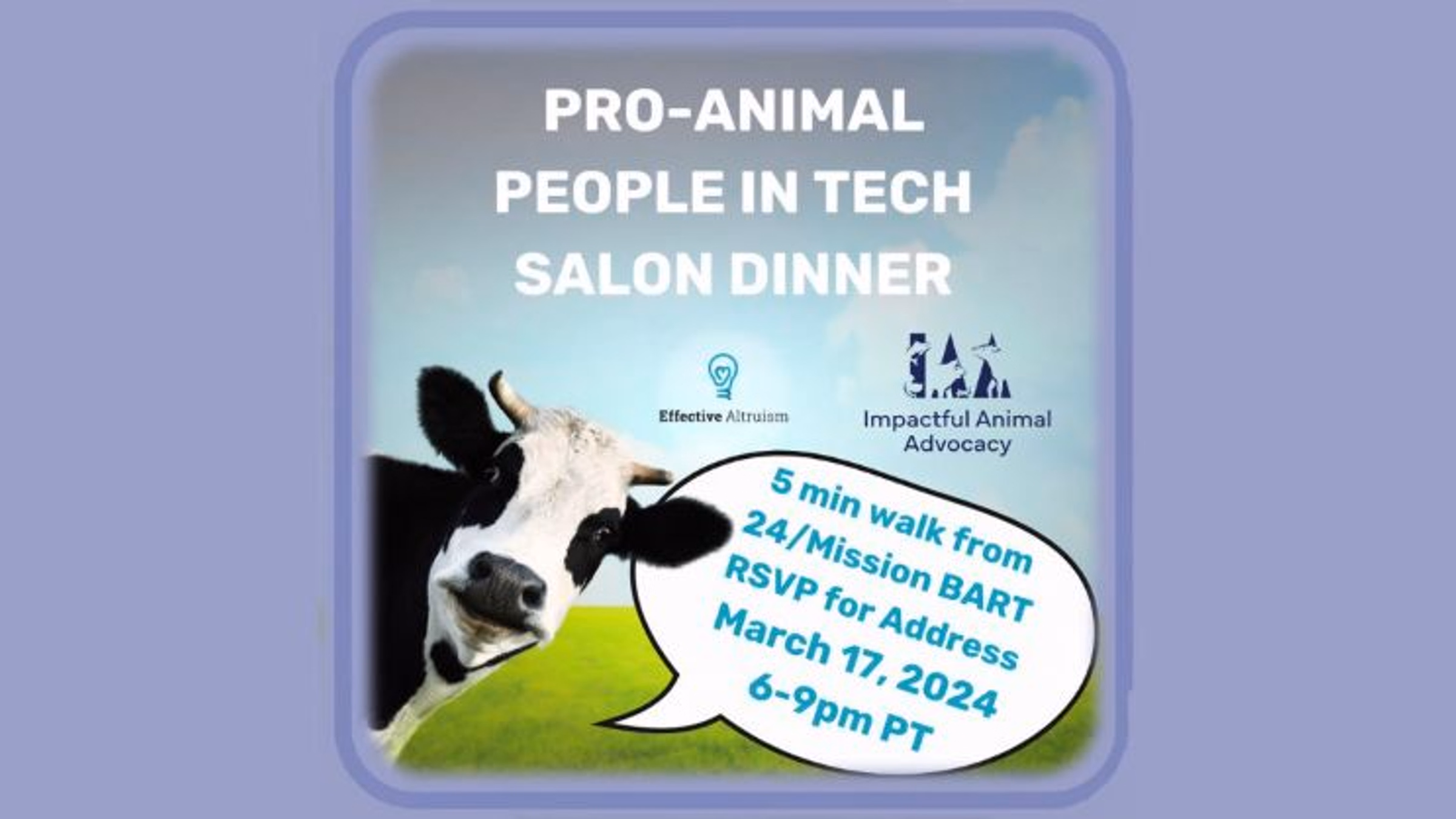 SF Pro-Animal Tech Salon Dinner