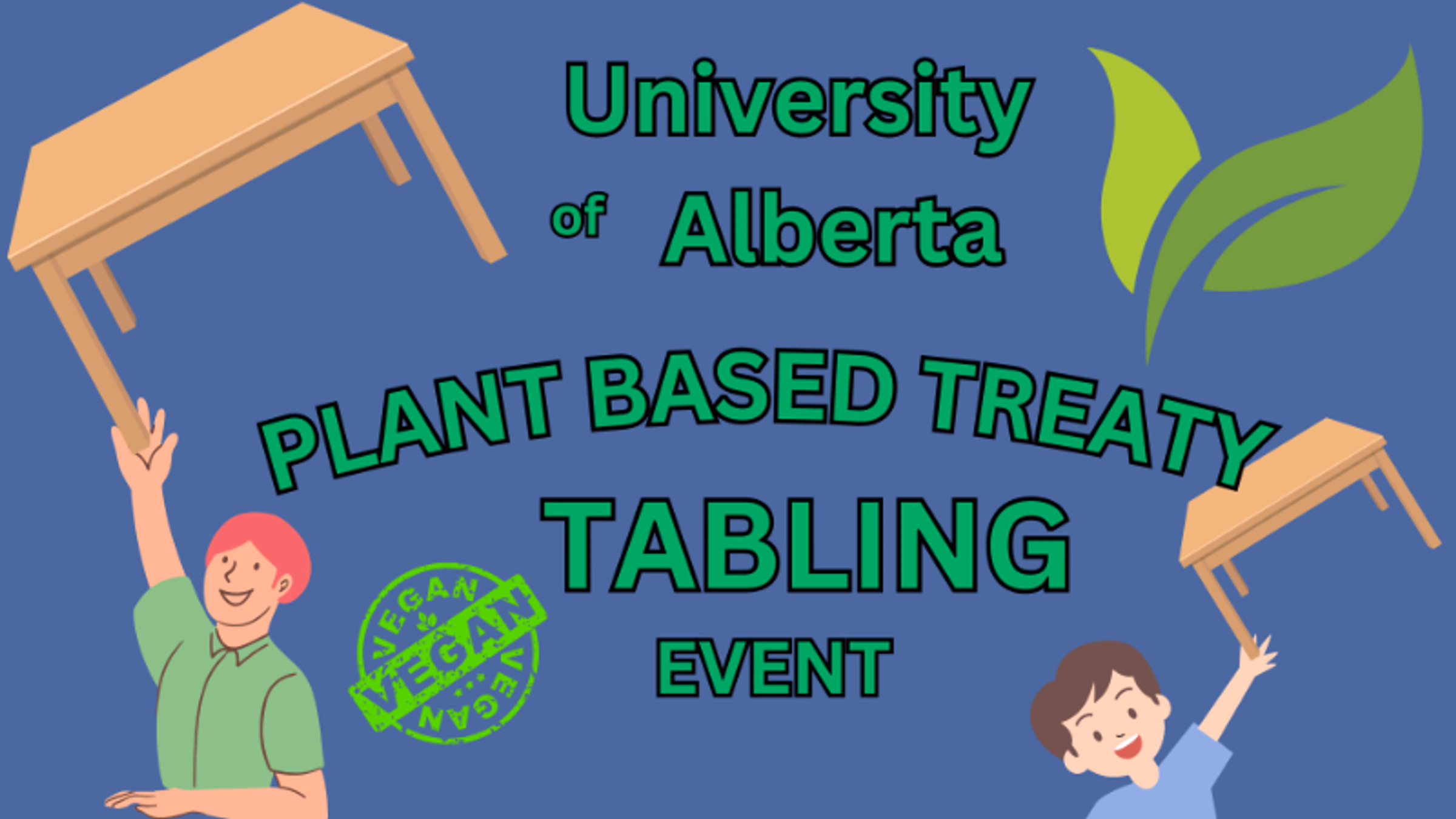 University Tabling Event for VVOA and Plant Based Treaty