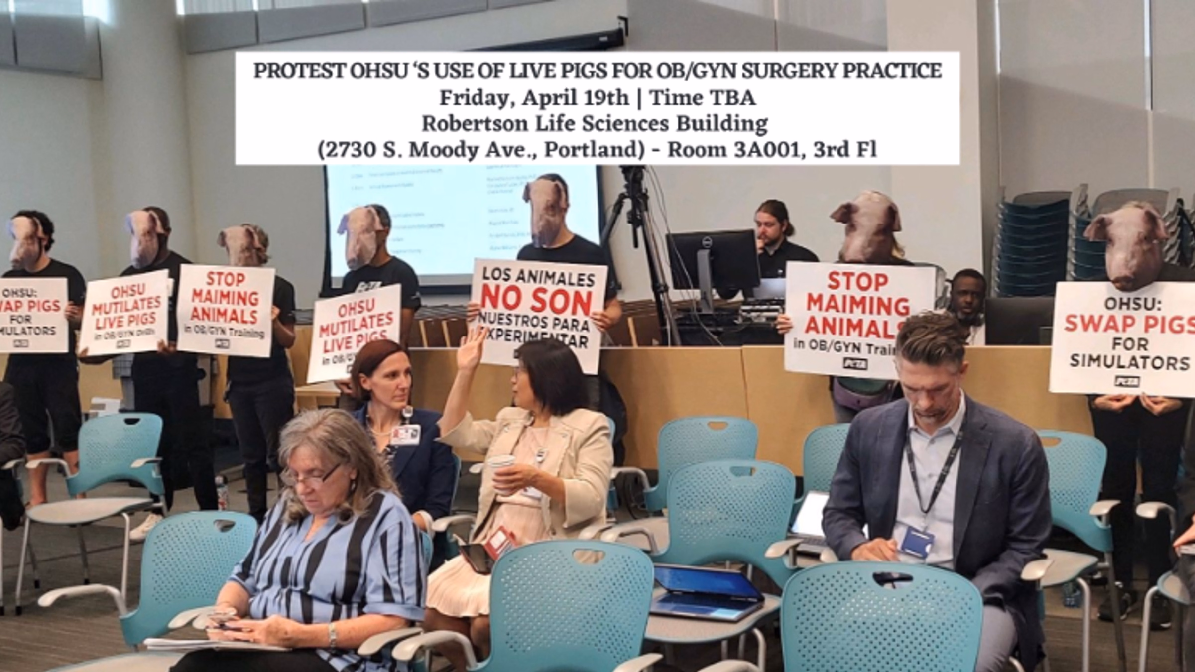 Protest OHSU for Using Live Animals
