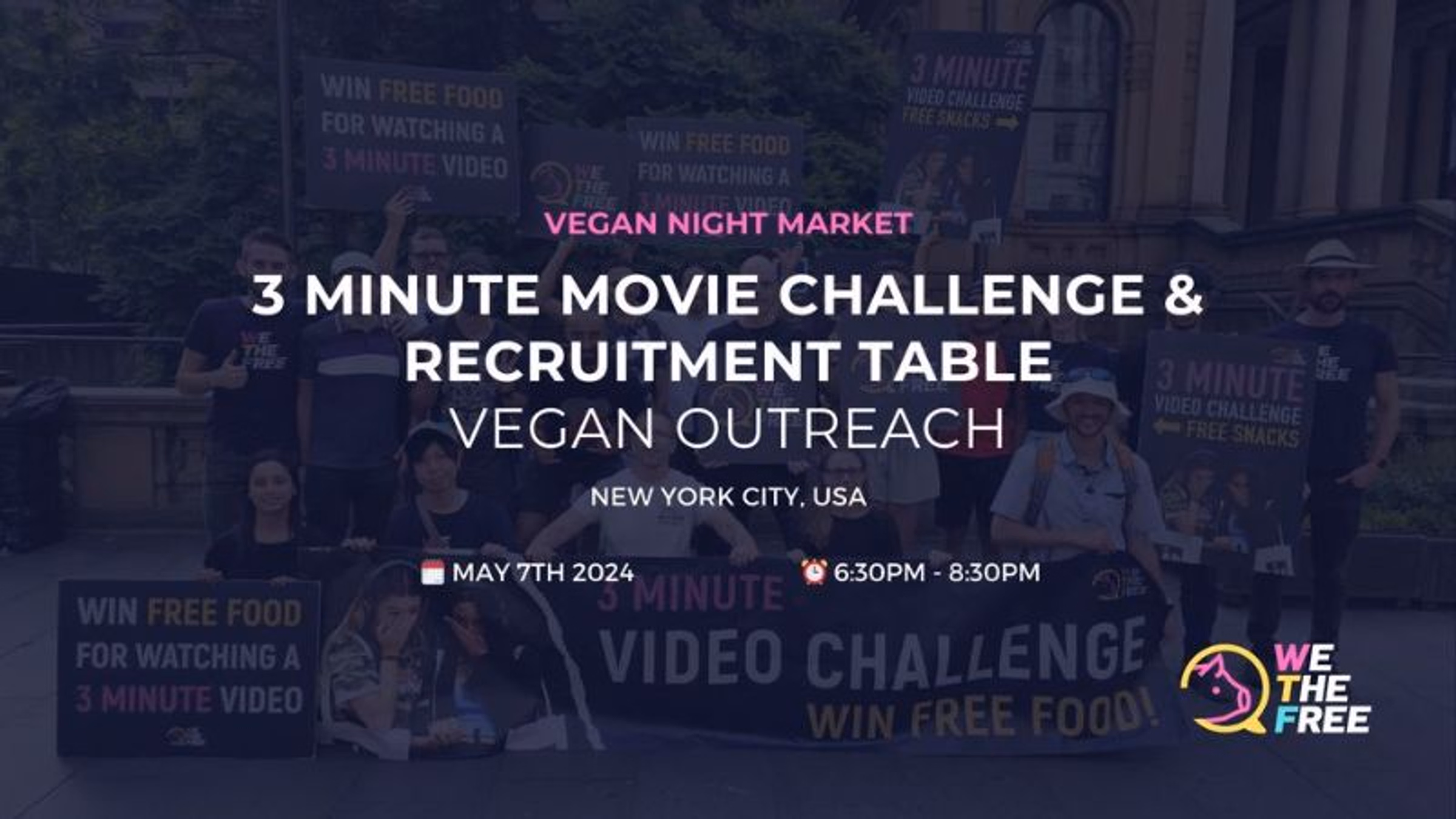 WTF 3 Minute Movie Challenge & Recruitment Table | Central Park NYC, USA | May 7th 2024