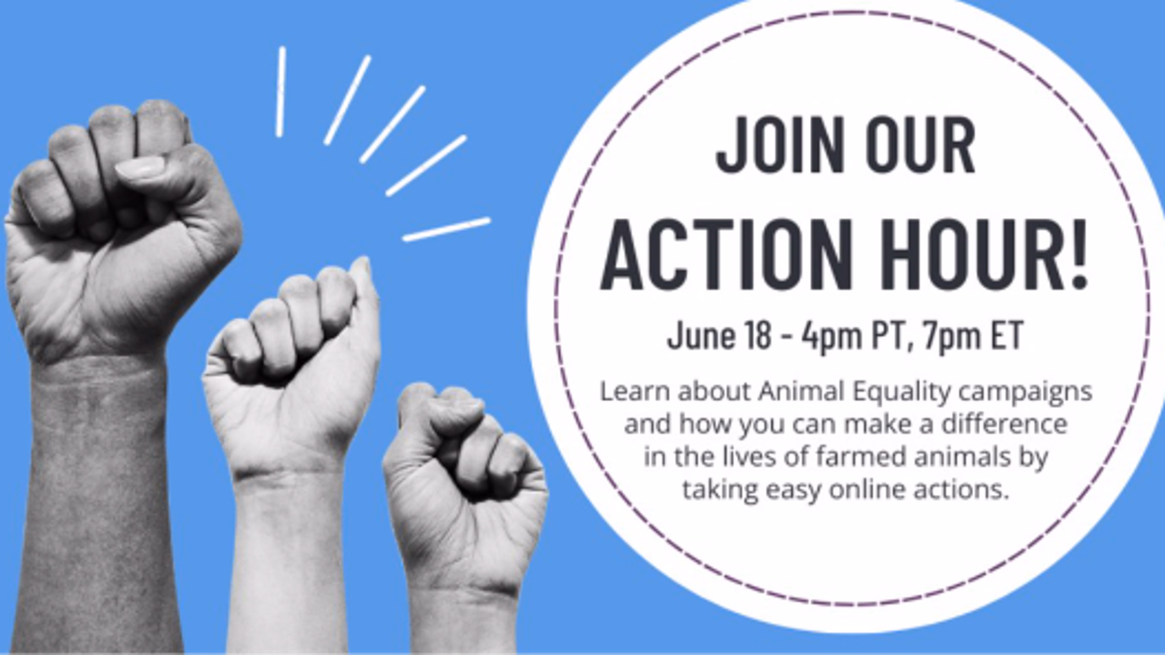 Animal Equality Action Hour!