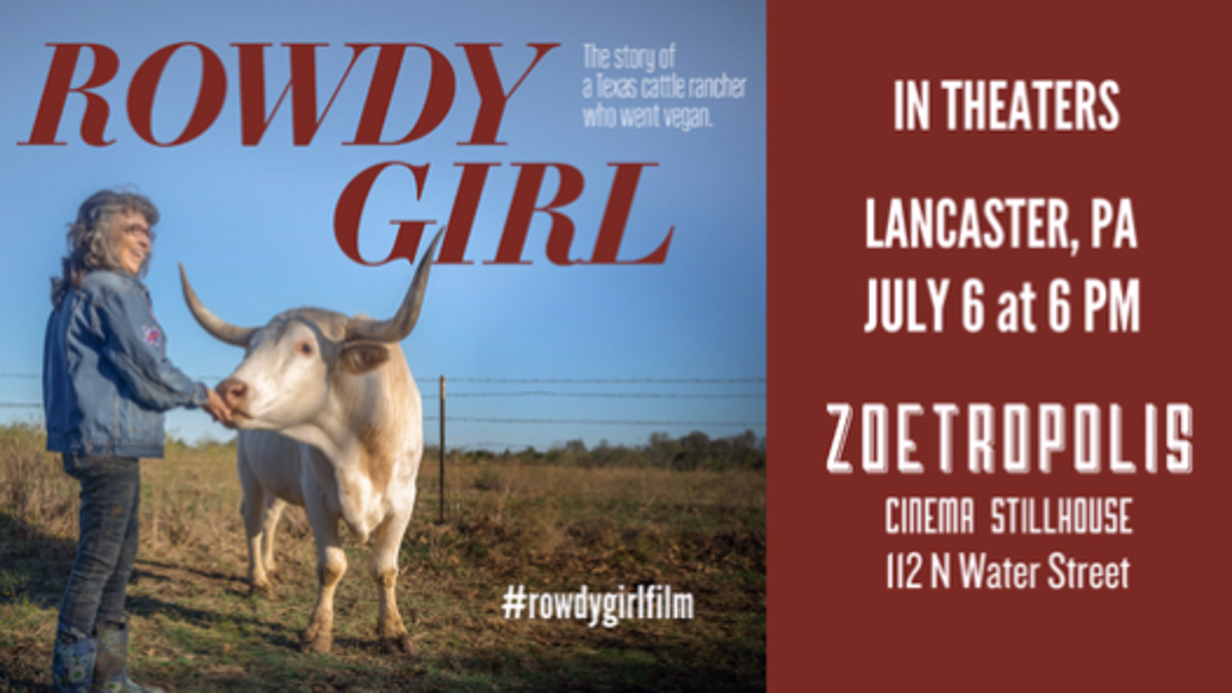 ROWDY GIRL screens at the ZOETROPOLIS, Lancaster, PA