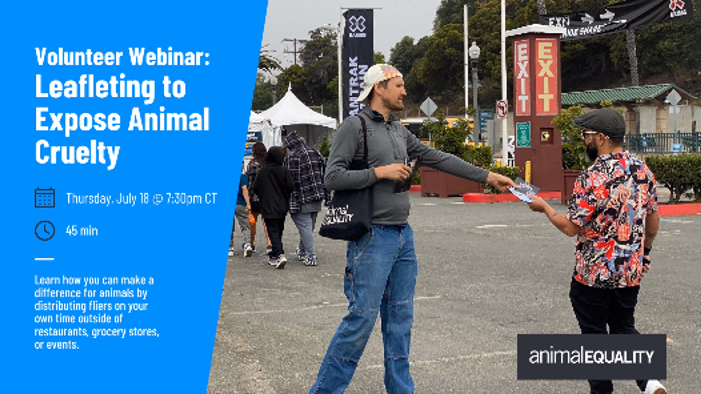 Volunteer Webinar: Leafleting to Expose Animal Cruelty