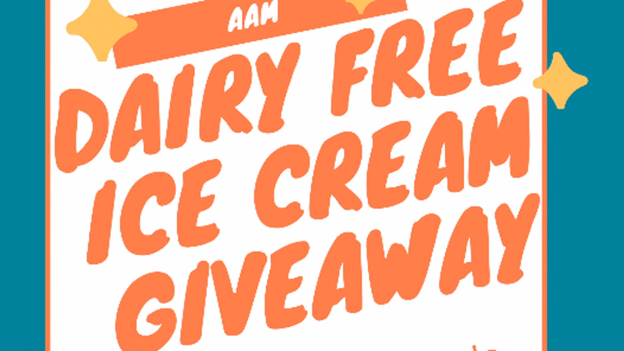 Dairy free ice cream Outreach giveaway 