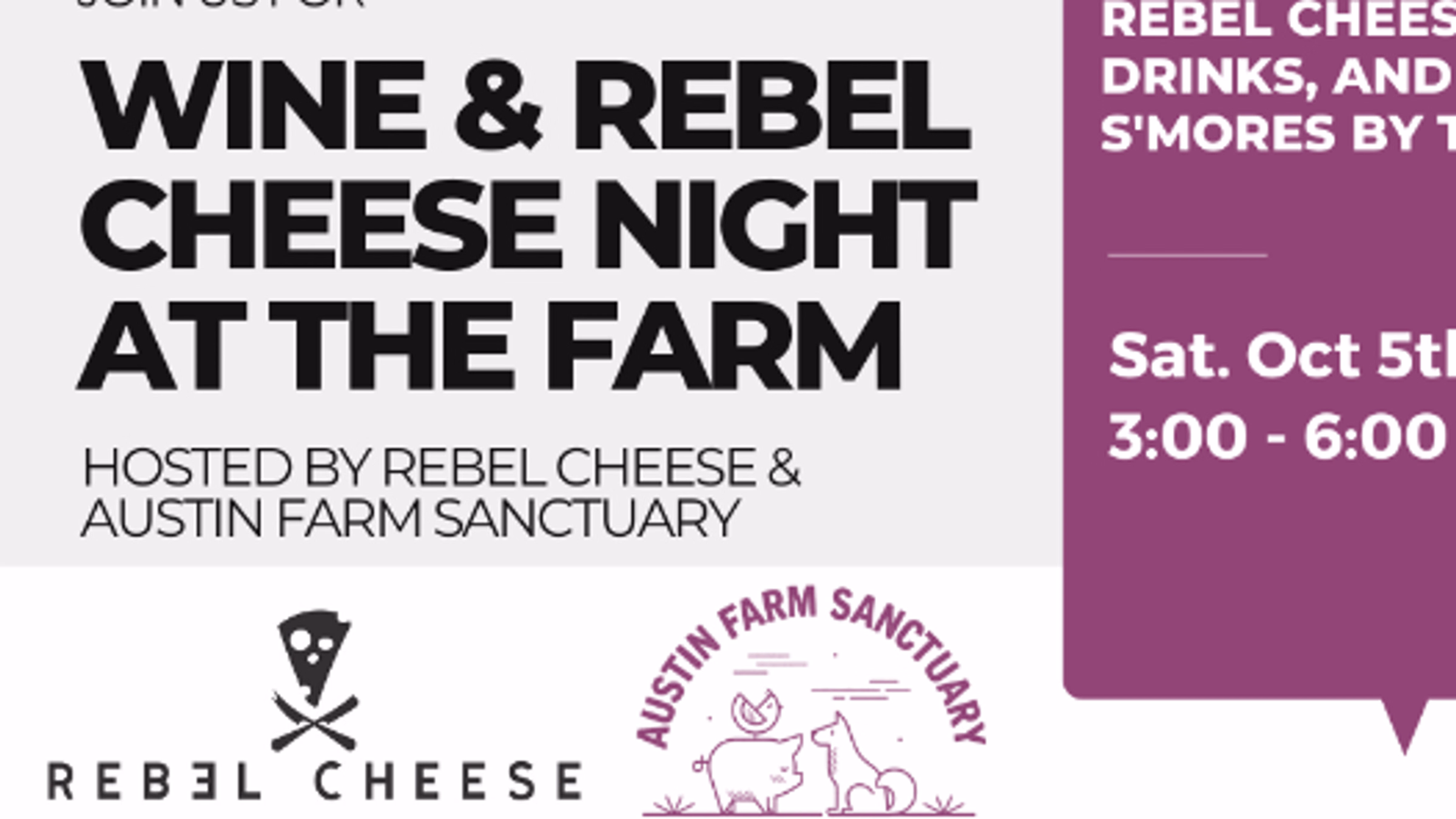 Wine & Rebel Cheese Night at the Farm