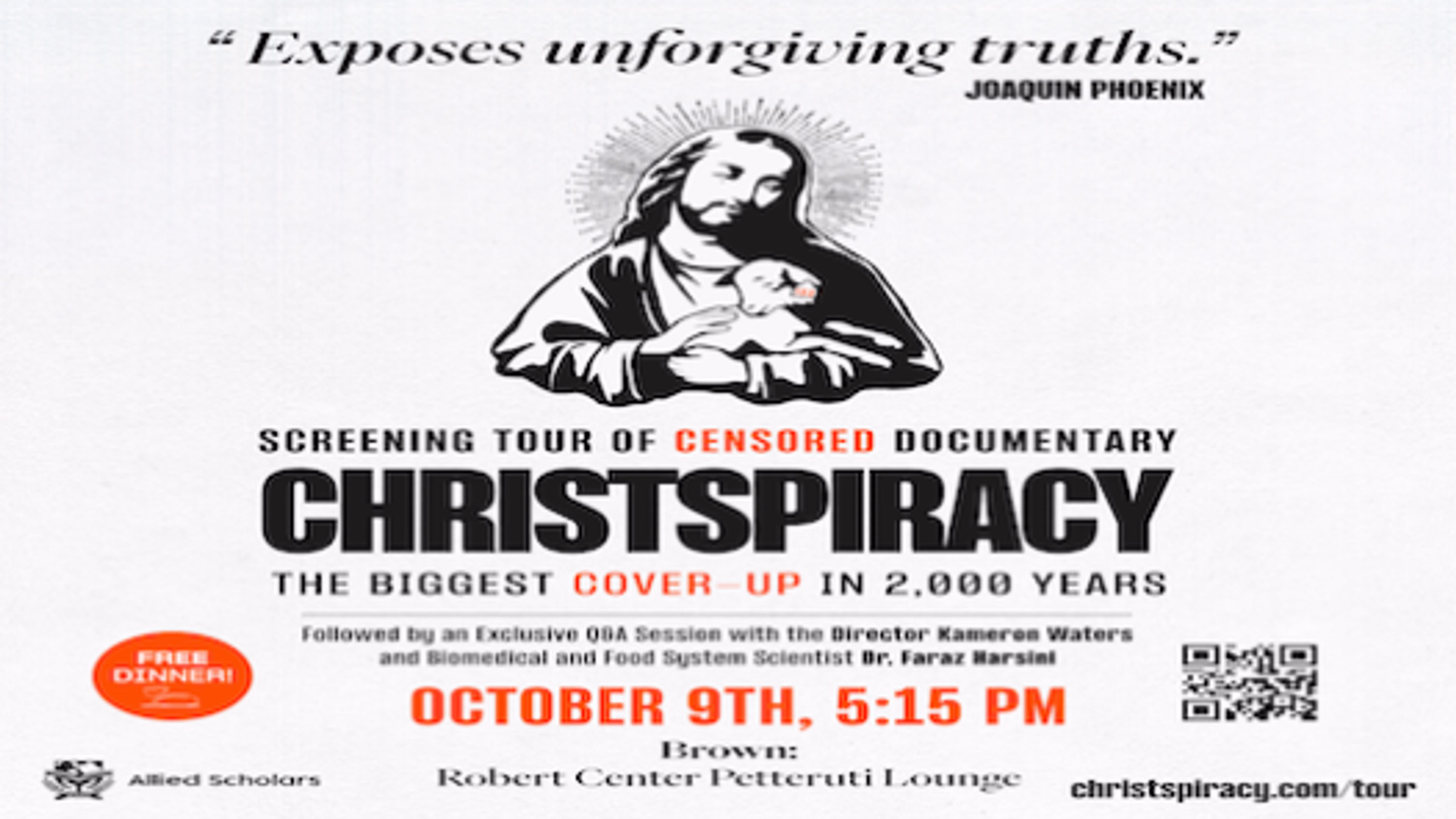 FREE screening of Christspiracy, followed by Q&As with special guests