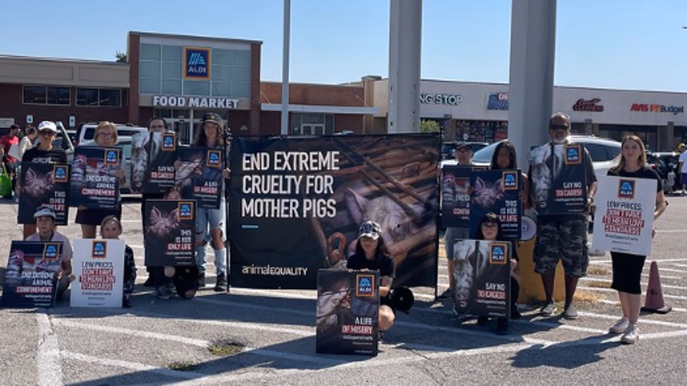 Protest Aldi's Support of Cages for Animals