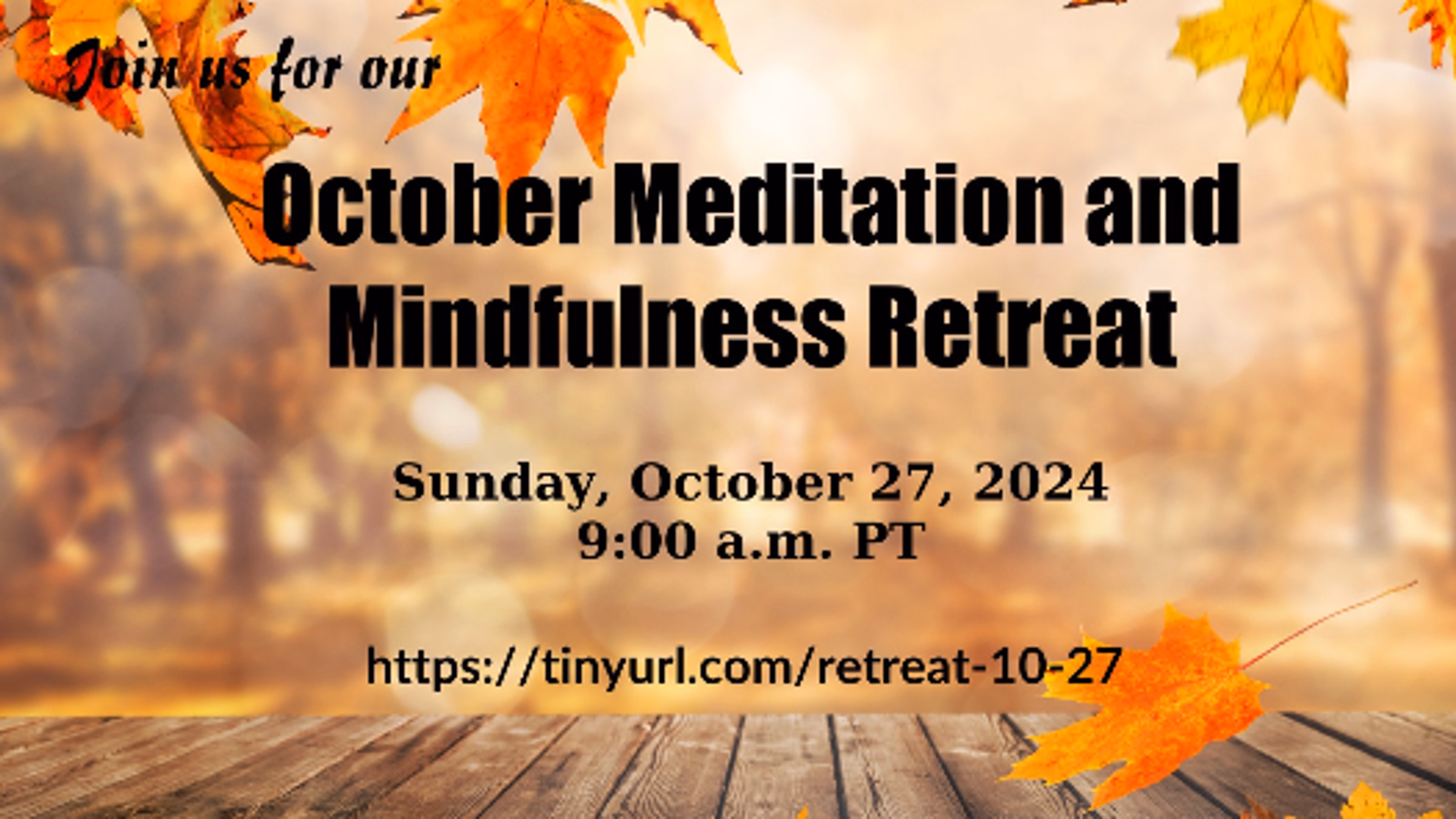 Meditation & Mindfulness Retreat (3 hours)
