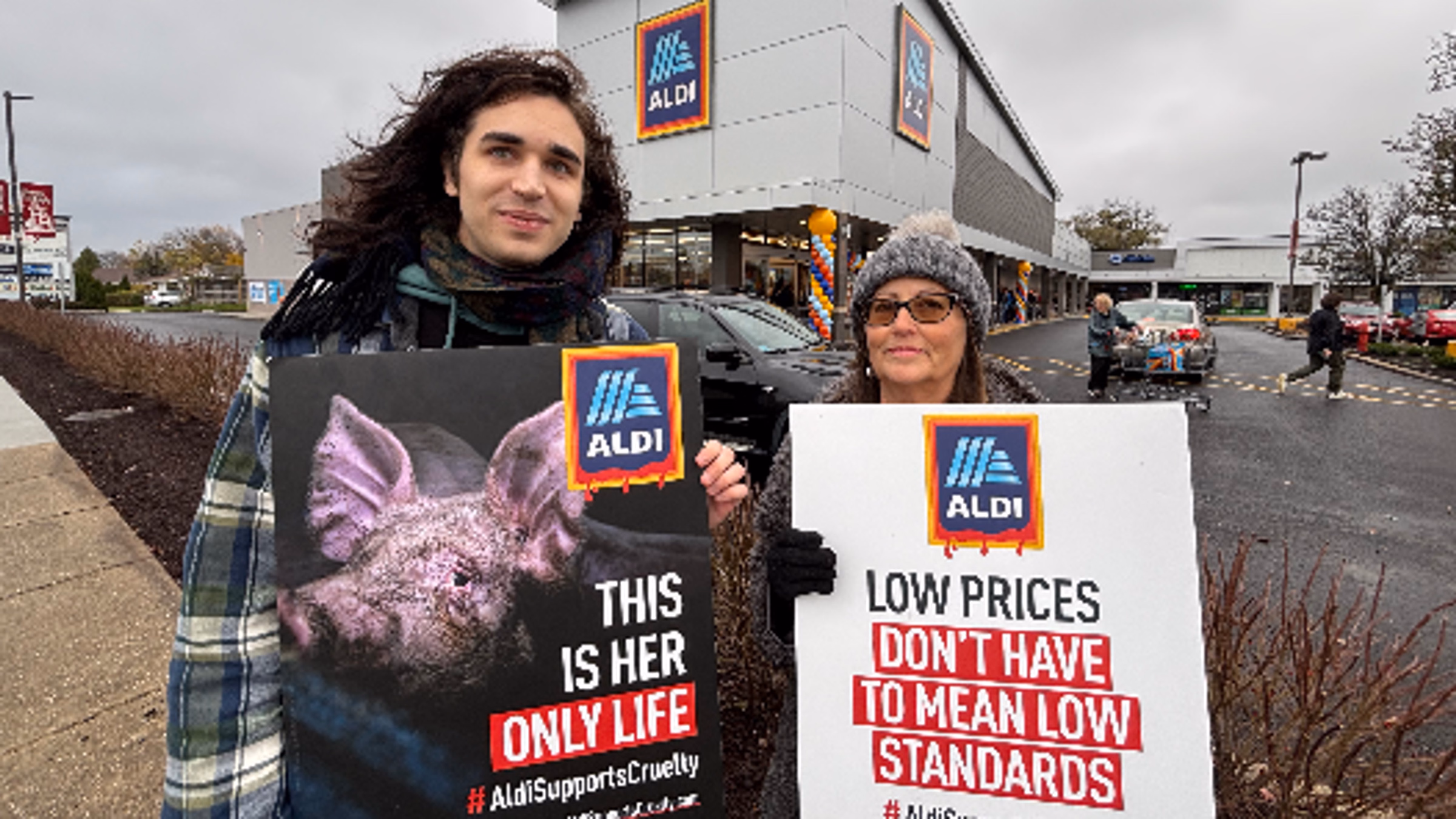 Protest Aldi Cruelty at Grand Opening (Cleveland, OH)