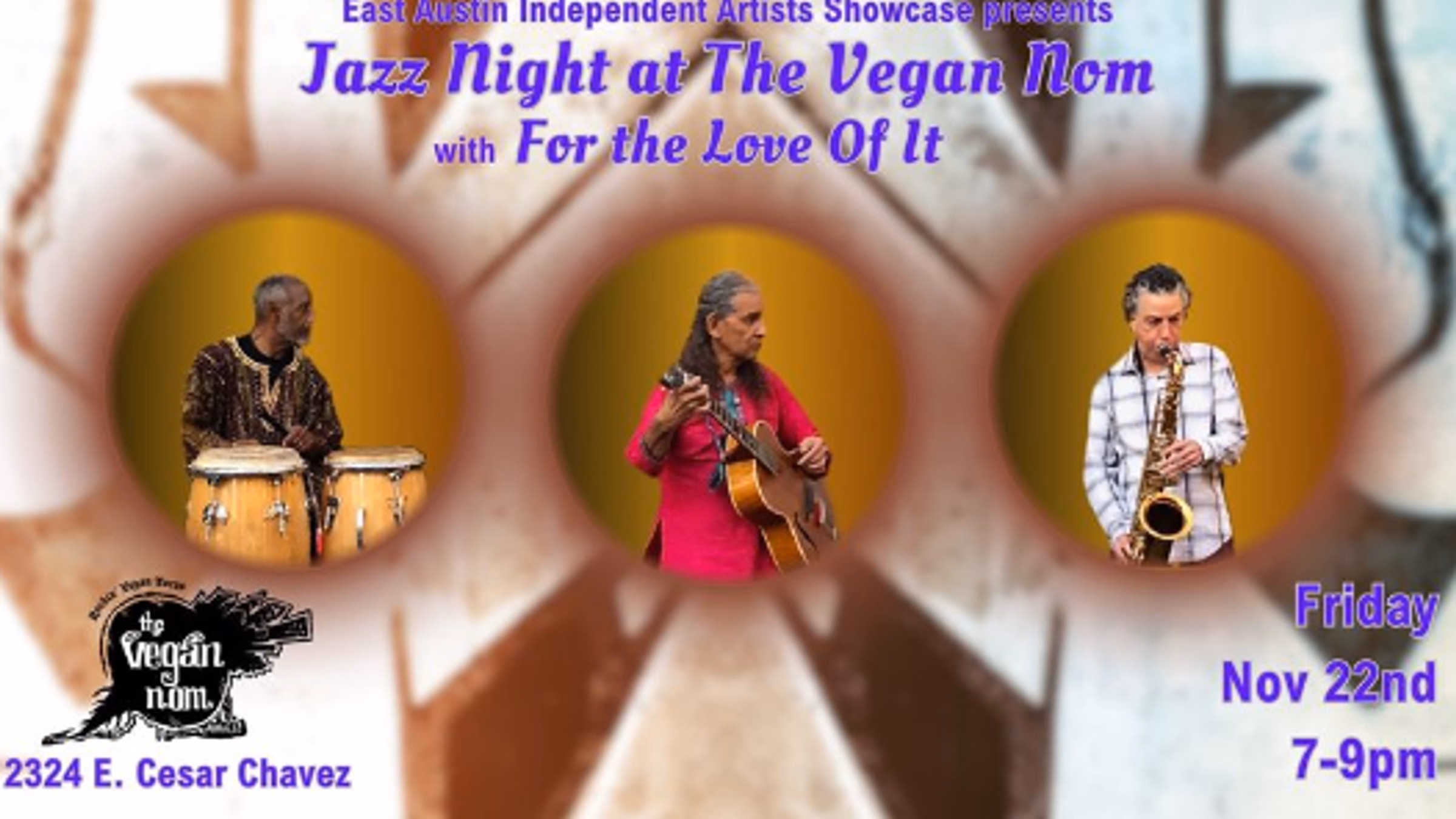 Jazz Night at the Vegan Nom for the Love of It