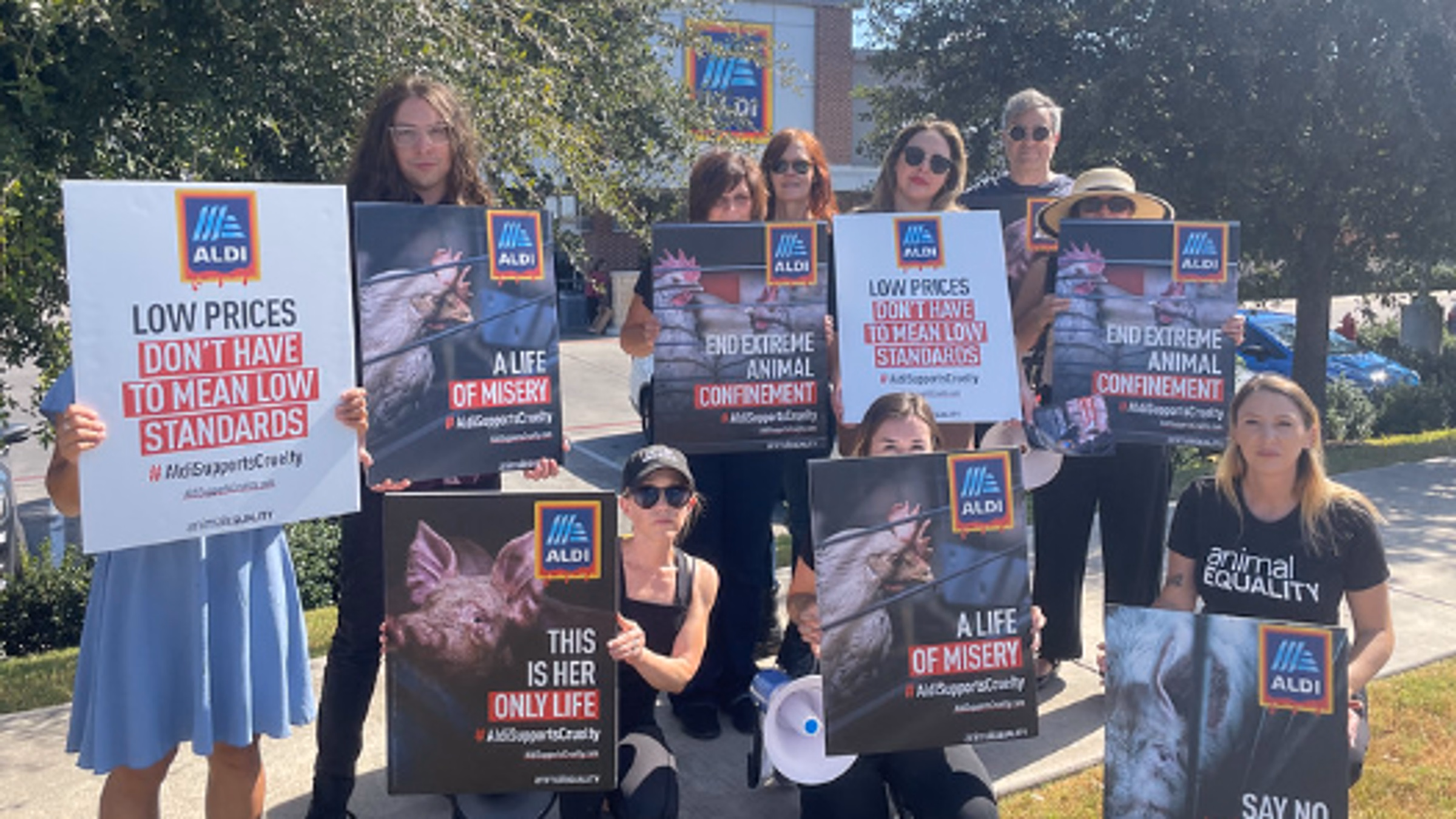 Protest Aldi's Support of Caging Animals at Holiday Event