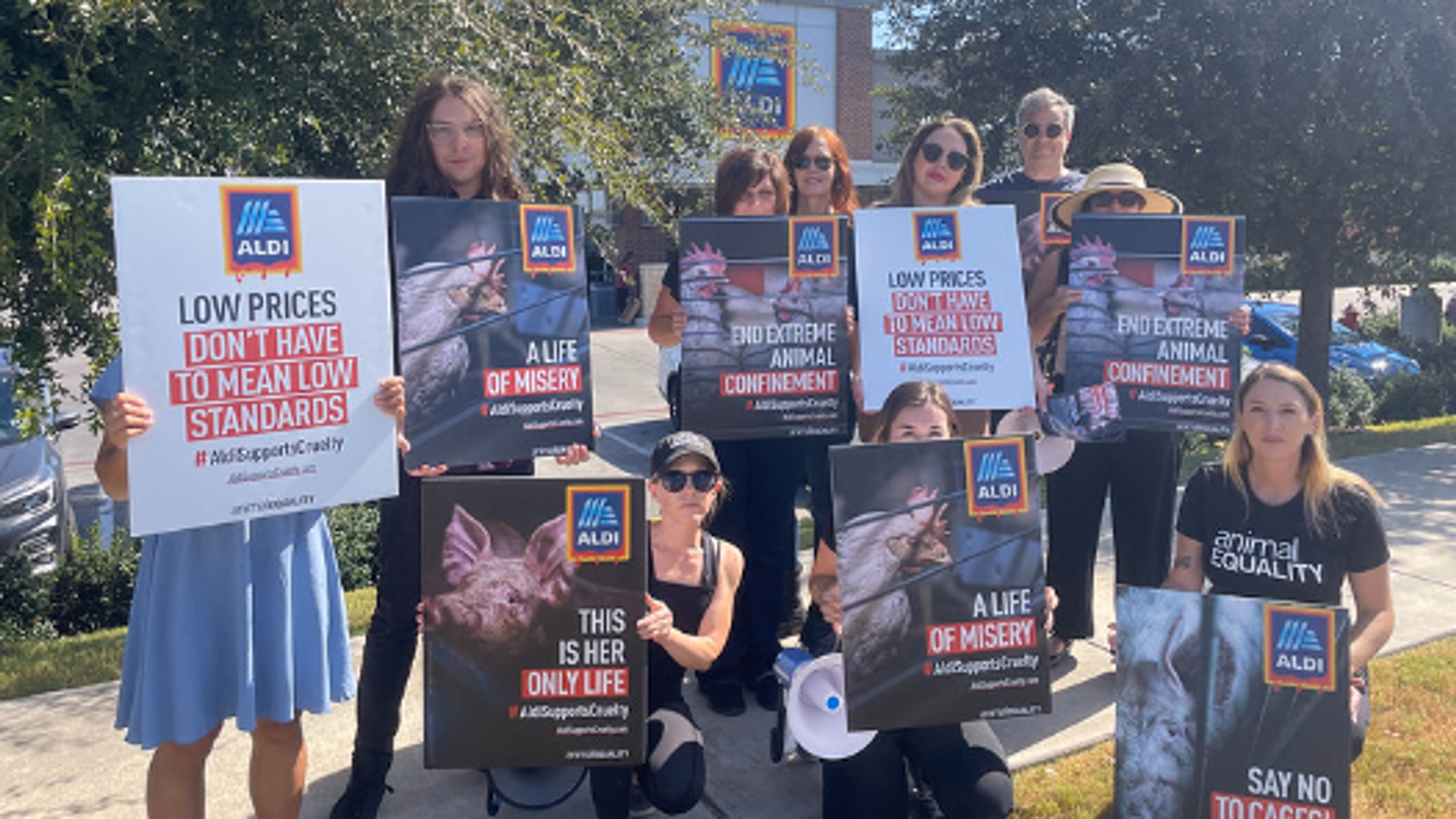 Protest Aldi's Support of Caging Animals at Holiday Event