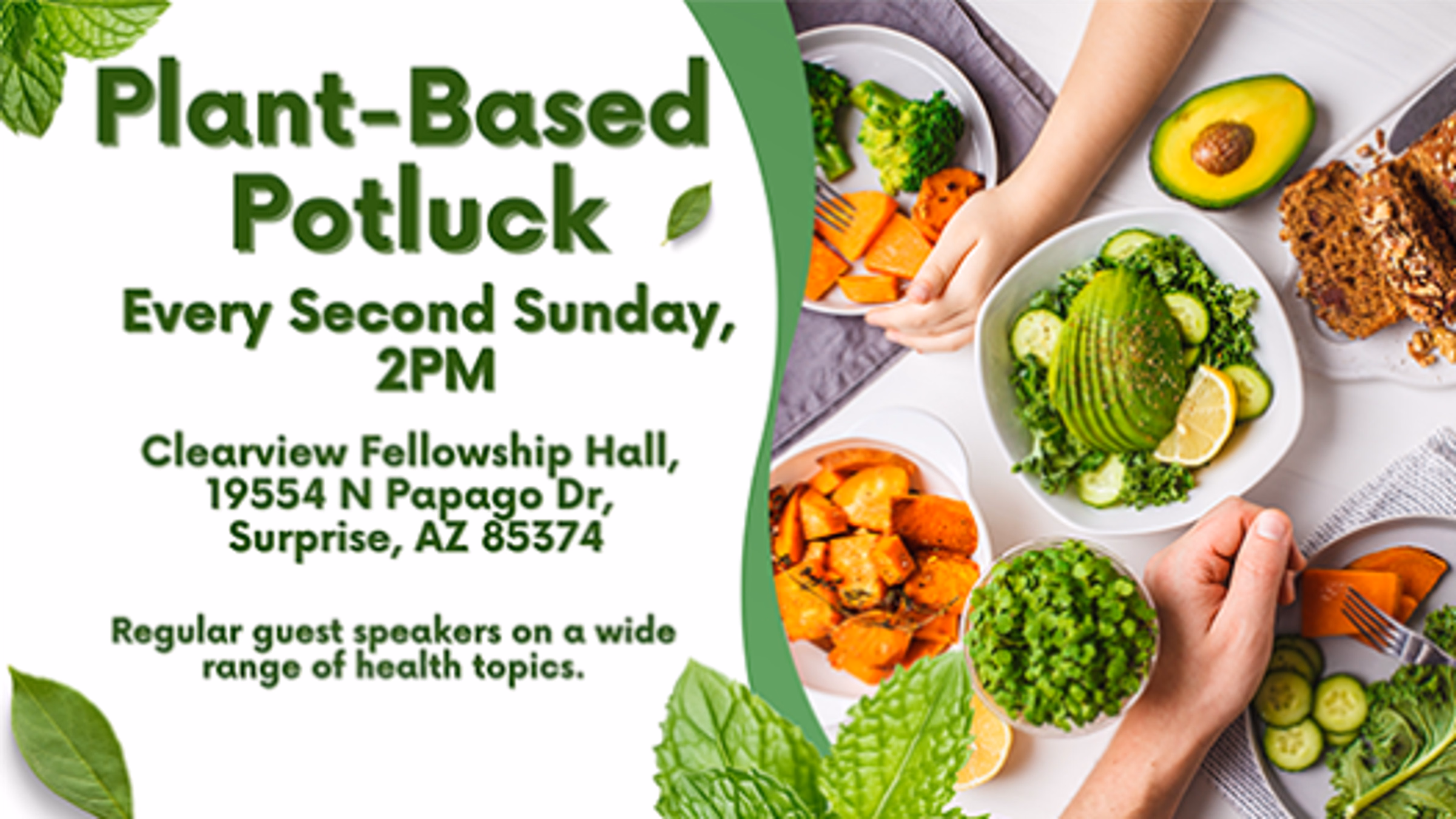 Plant-Based Potluck, Food Demo, and Talk