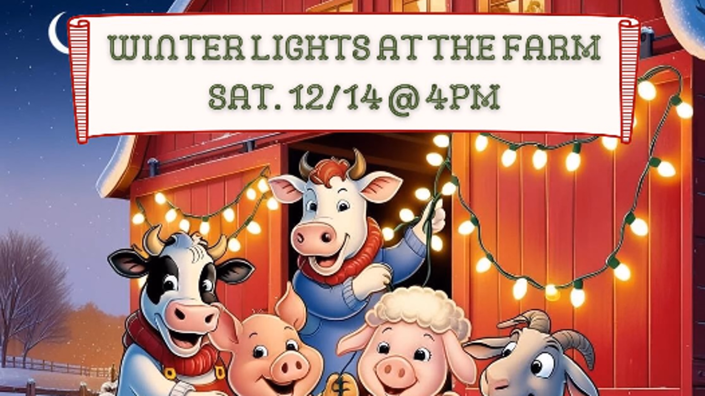 Winter Lights at the Farm
