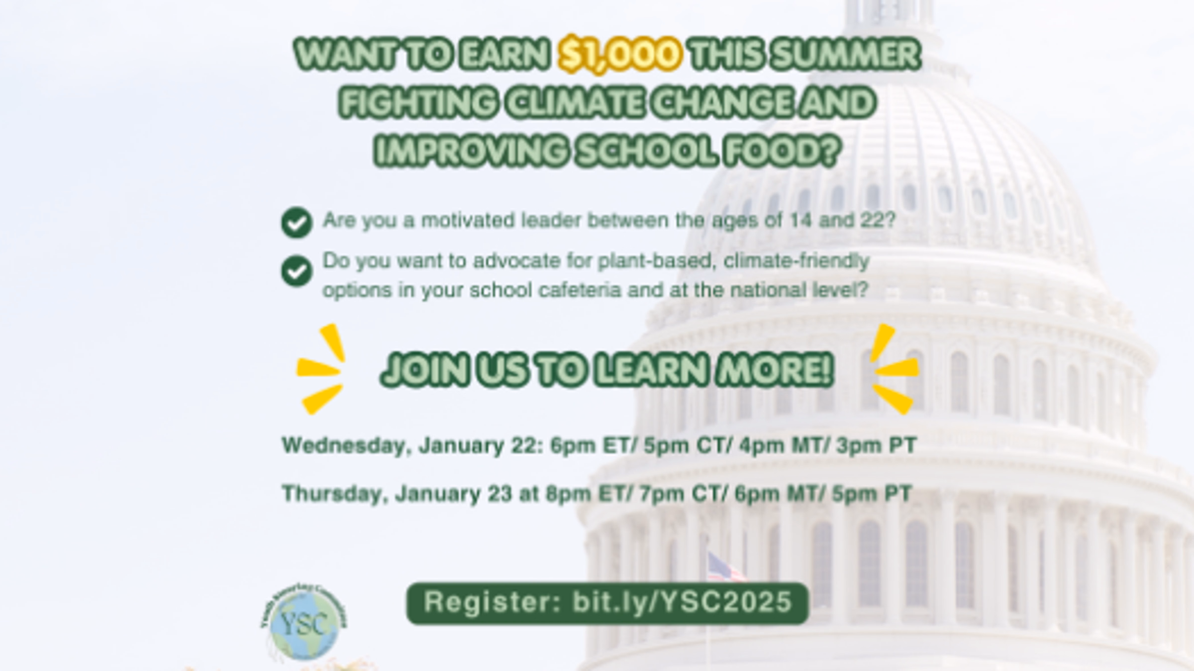 2025 Plant Powered Youth Steering Committee Info Session