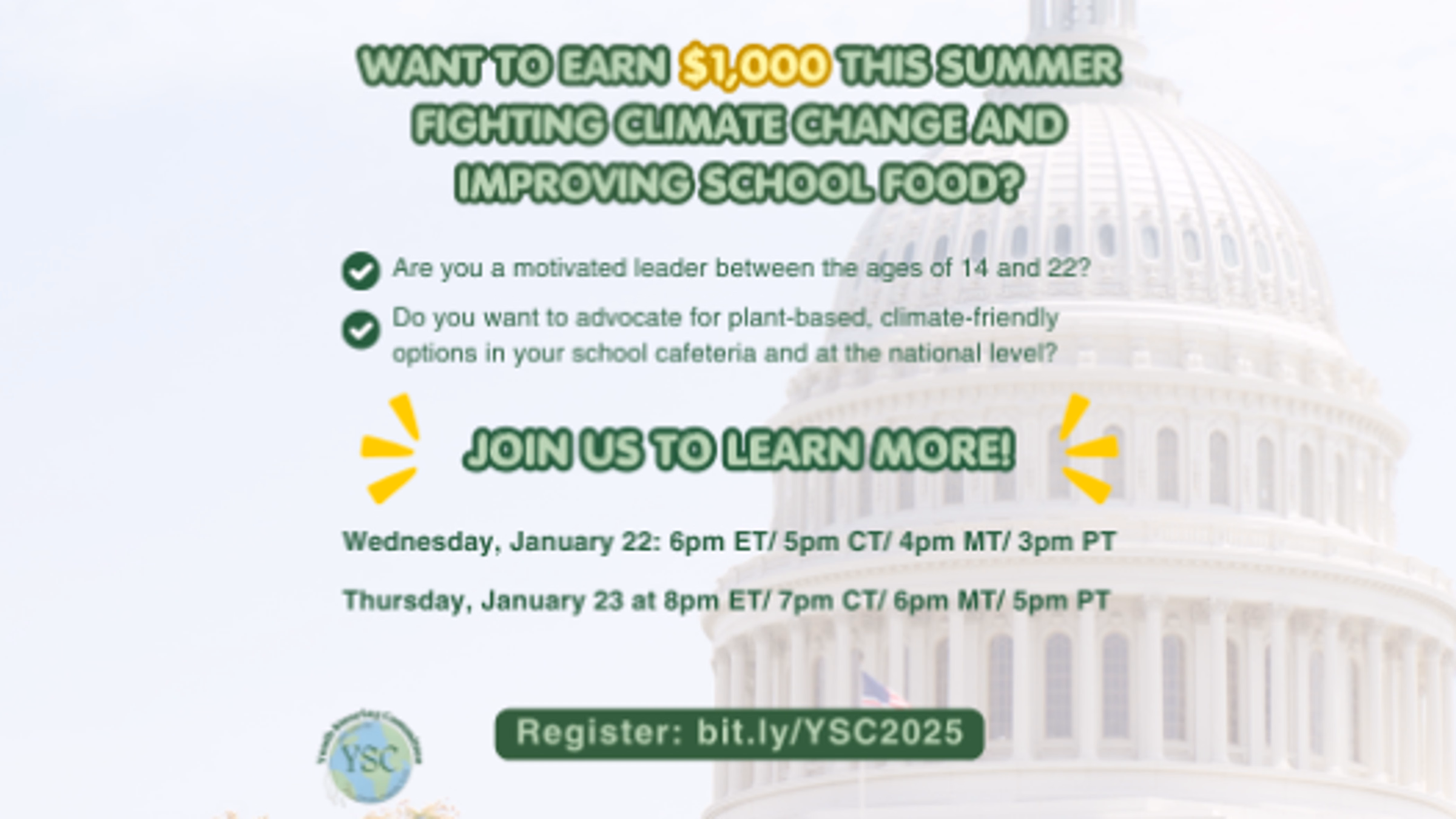 Plant Powered Youth Steering Committee Info Session