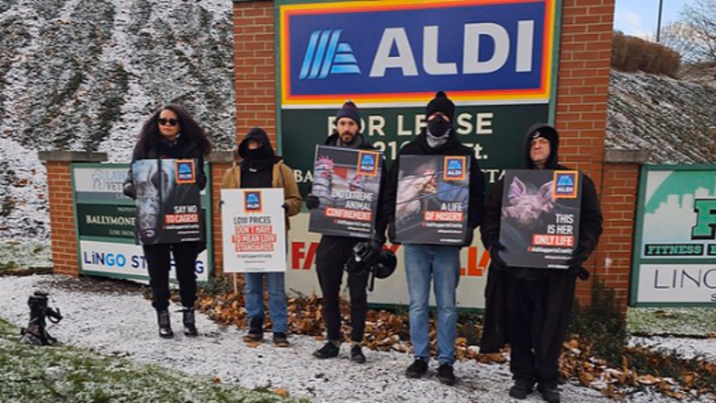 Protest Aldi Animal Cruelty at Grand Opening (Garfield Heights, OH)