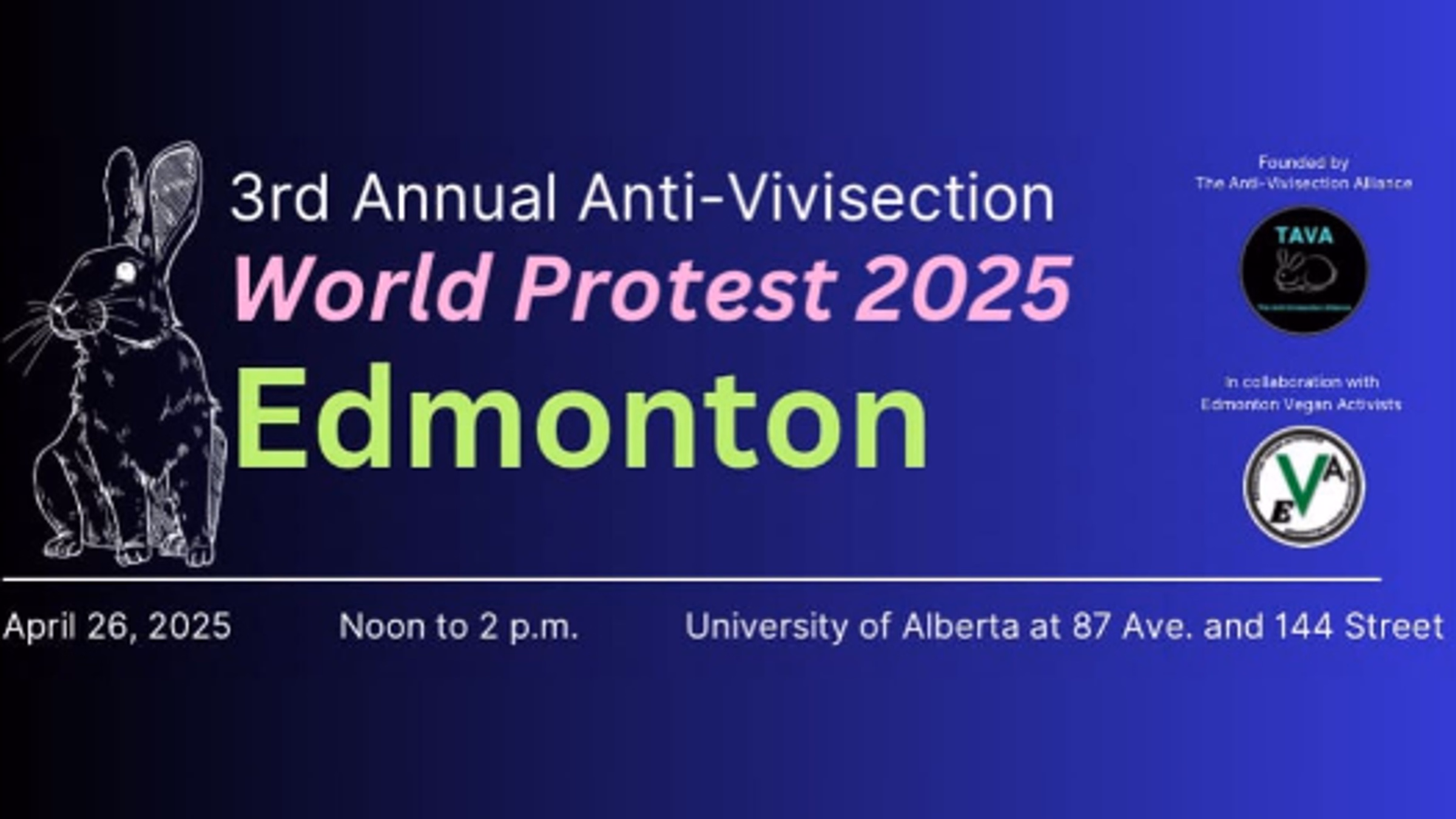 3rd Annual Anti-Vivisection World Protest 2025