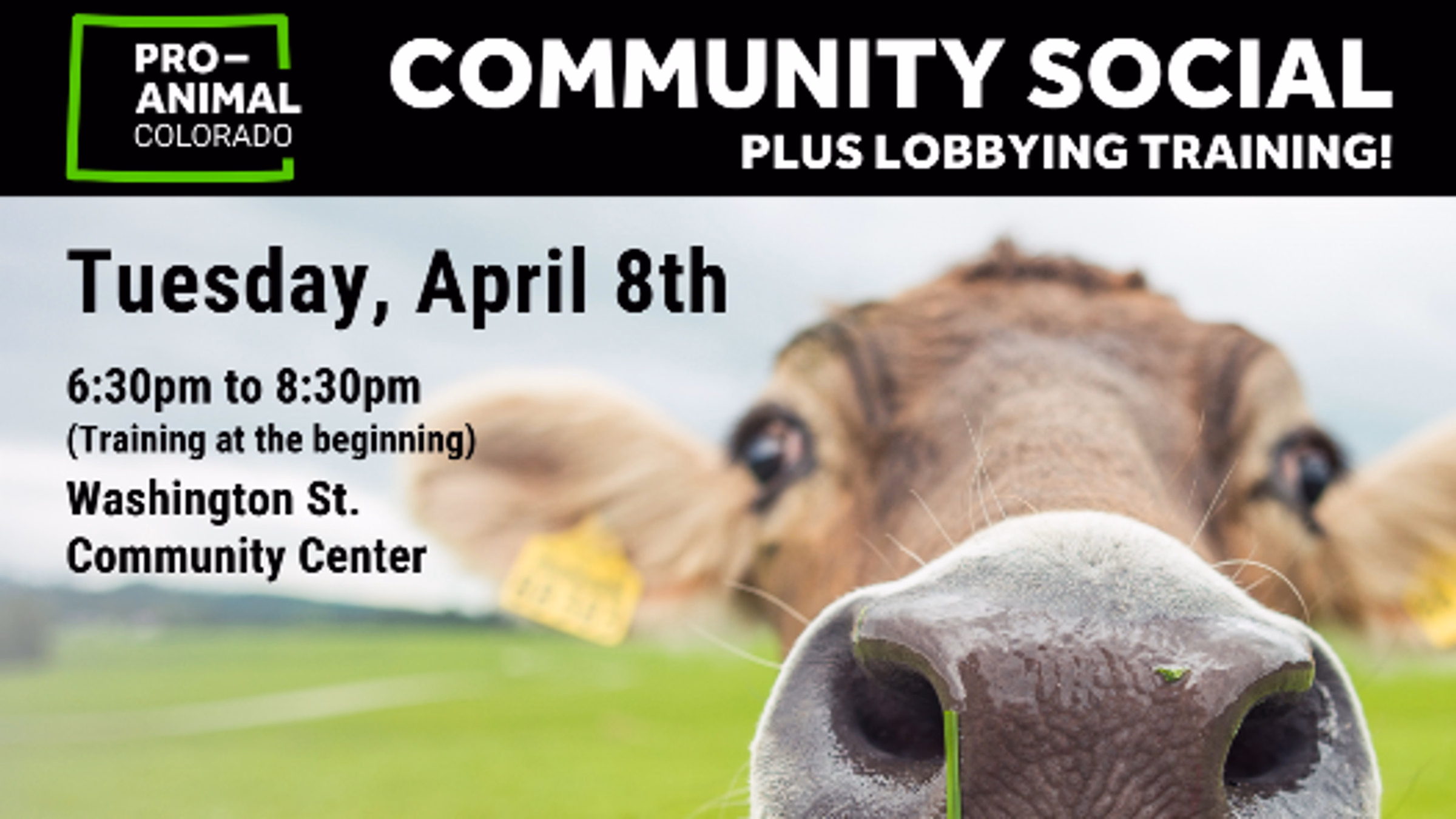Pro-Animal Colorado Community Social (Plus Lobbying Training!)
