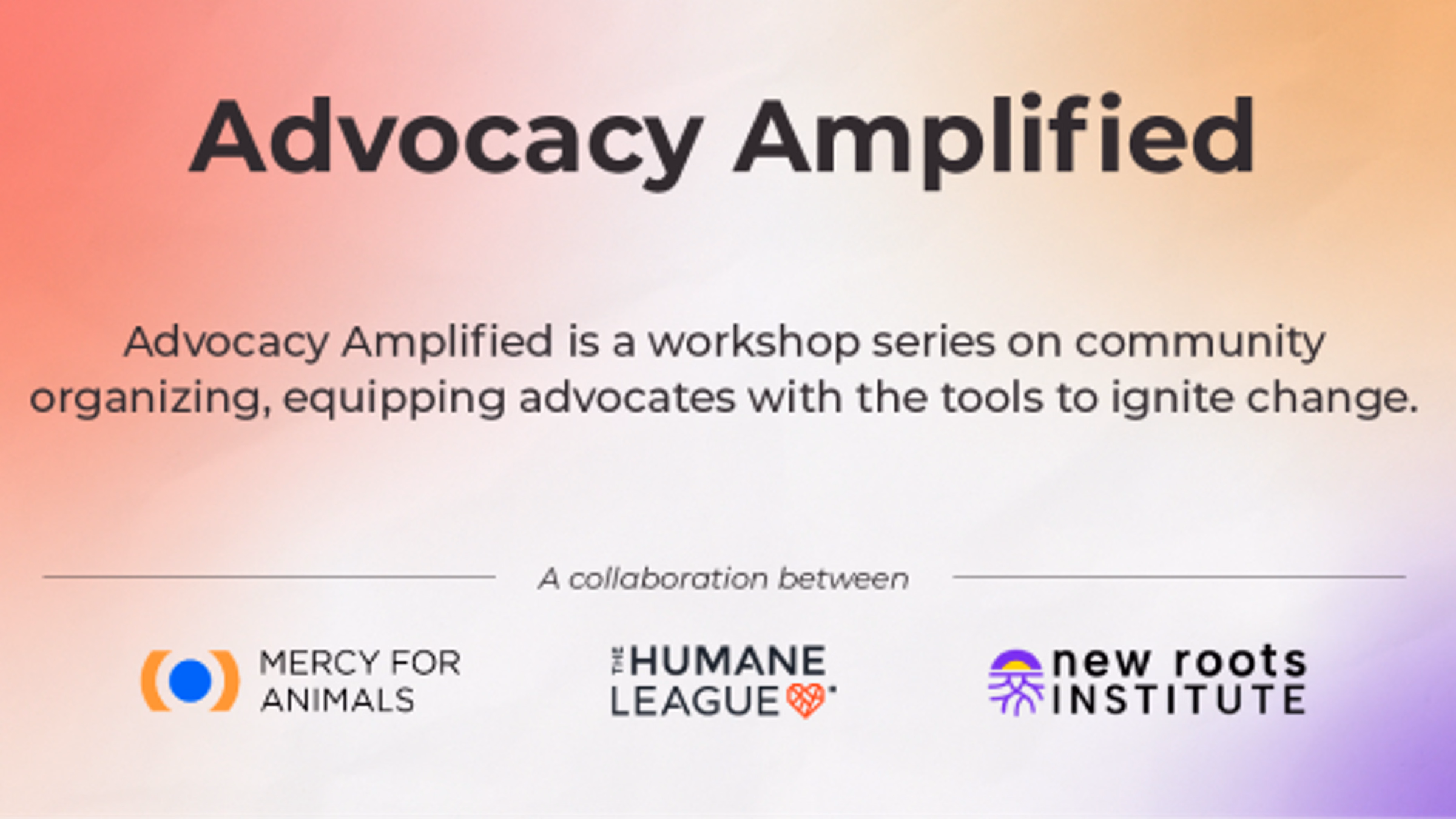 Advocacy Amplified: A Five-Part Training Series 