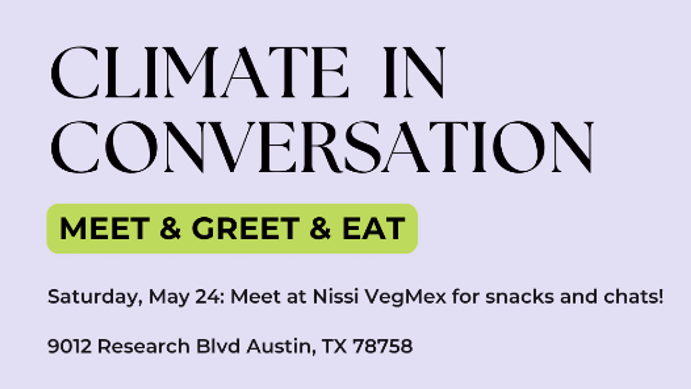 ATX Vegans Climate Cafe