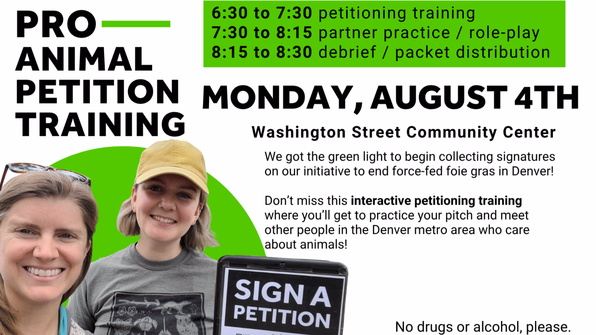 Pro-Animal Petitioning Training