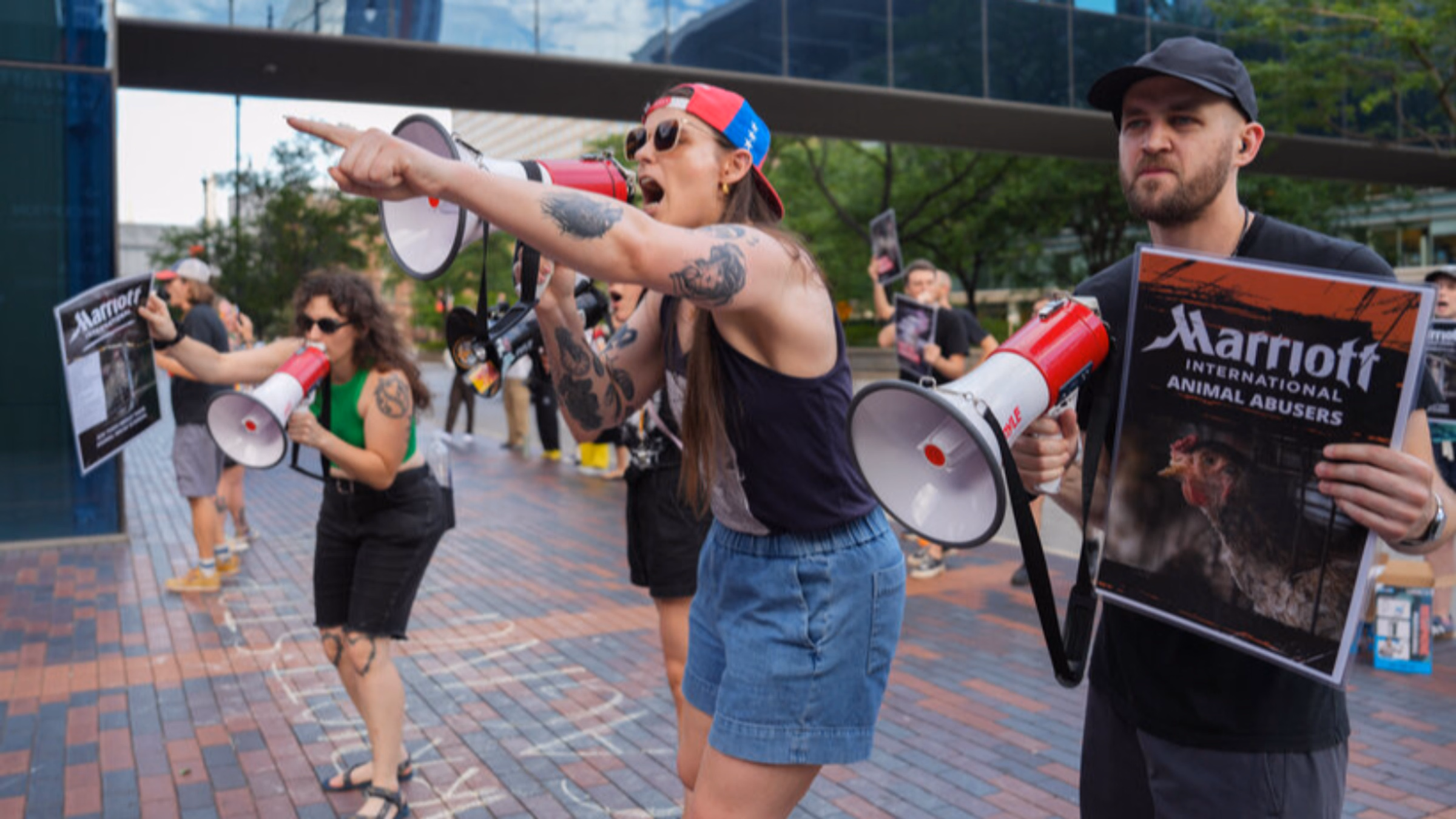 Marriott Protest for Broken Cage-Free Promise - Austin, Texas