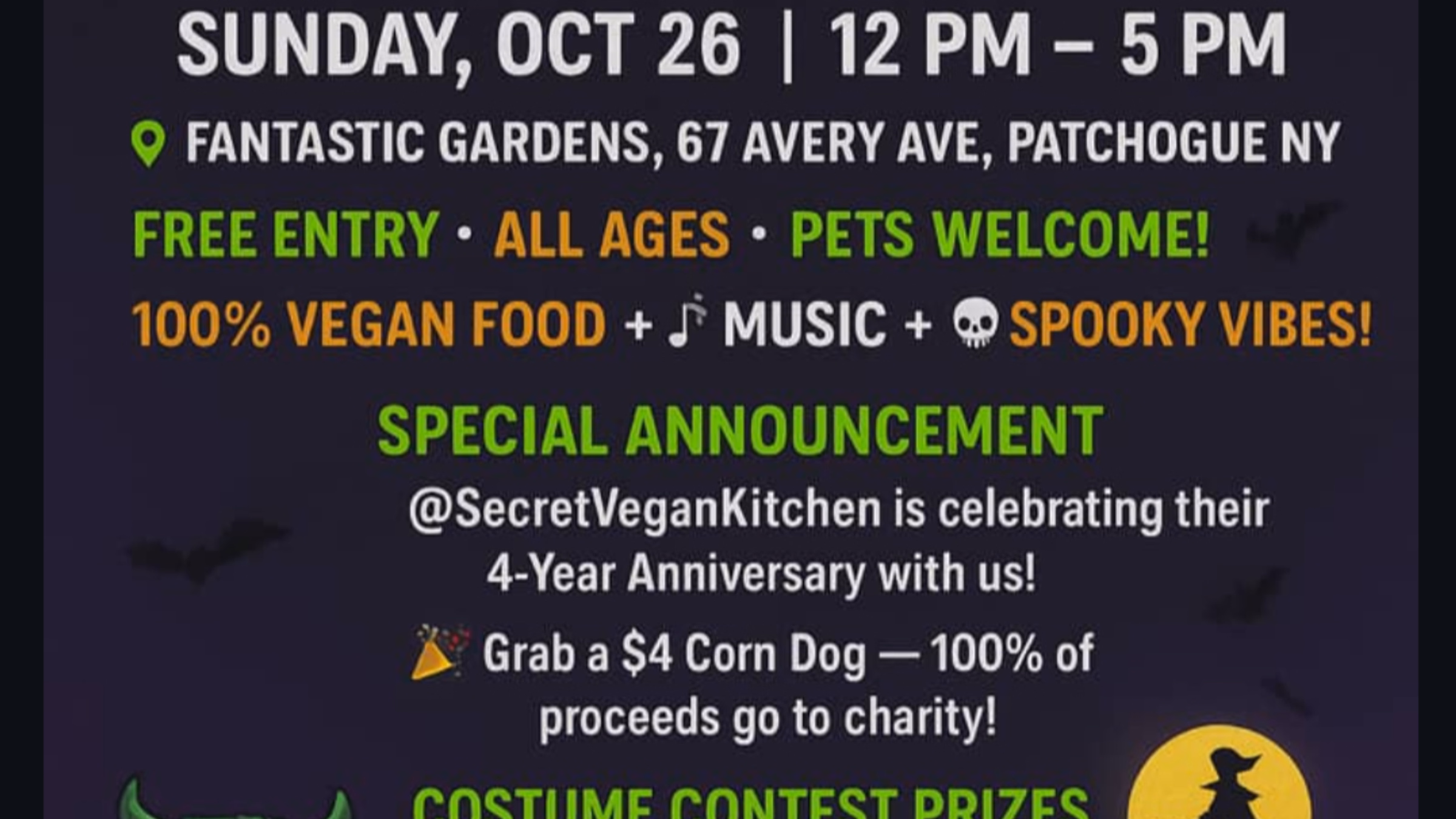 Long Island Vegan Pop Up: VEG-O-WEEN BASH