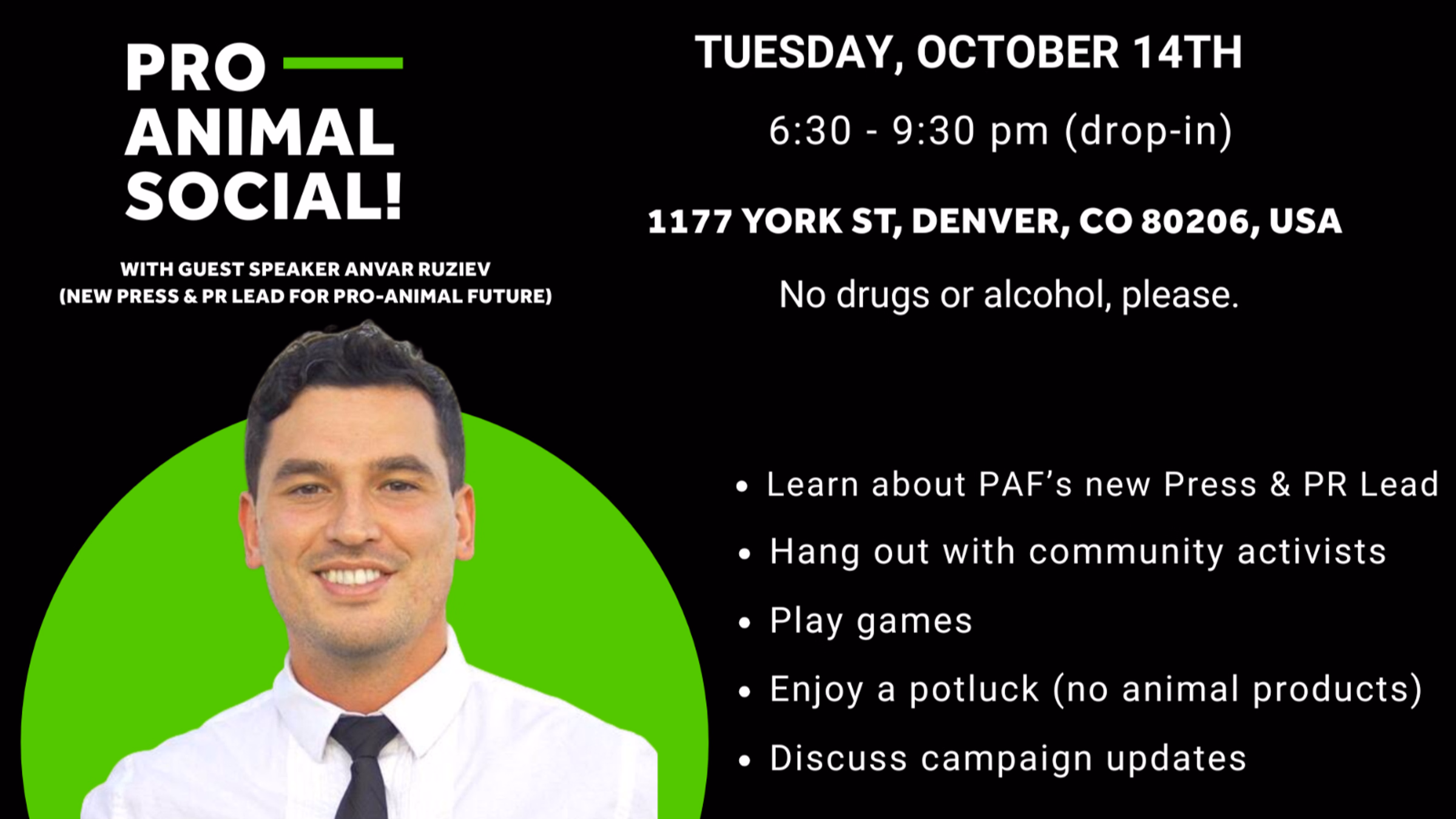 Pro-Animal Social + Potluck