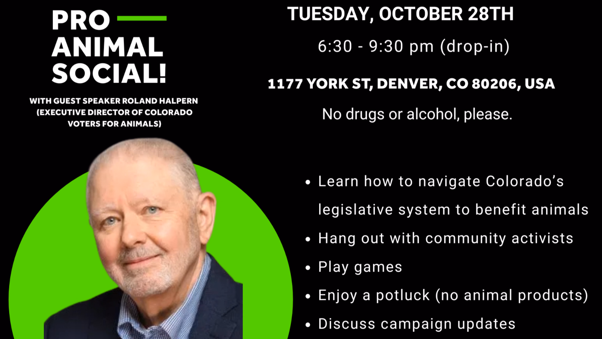 Pro-Animal Social + Potluck