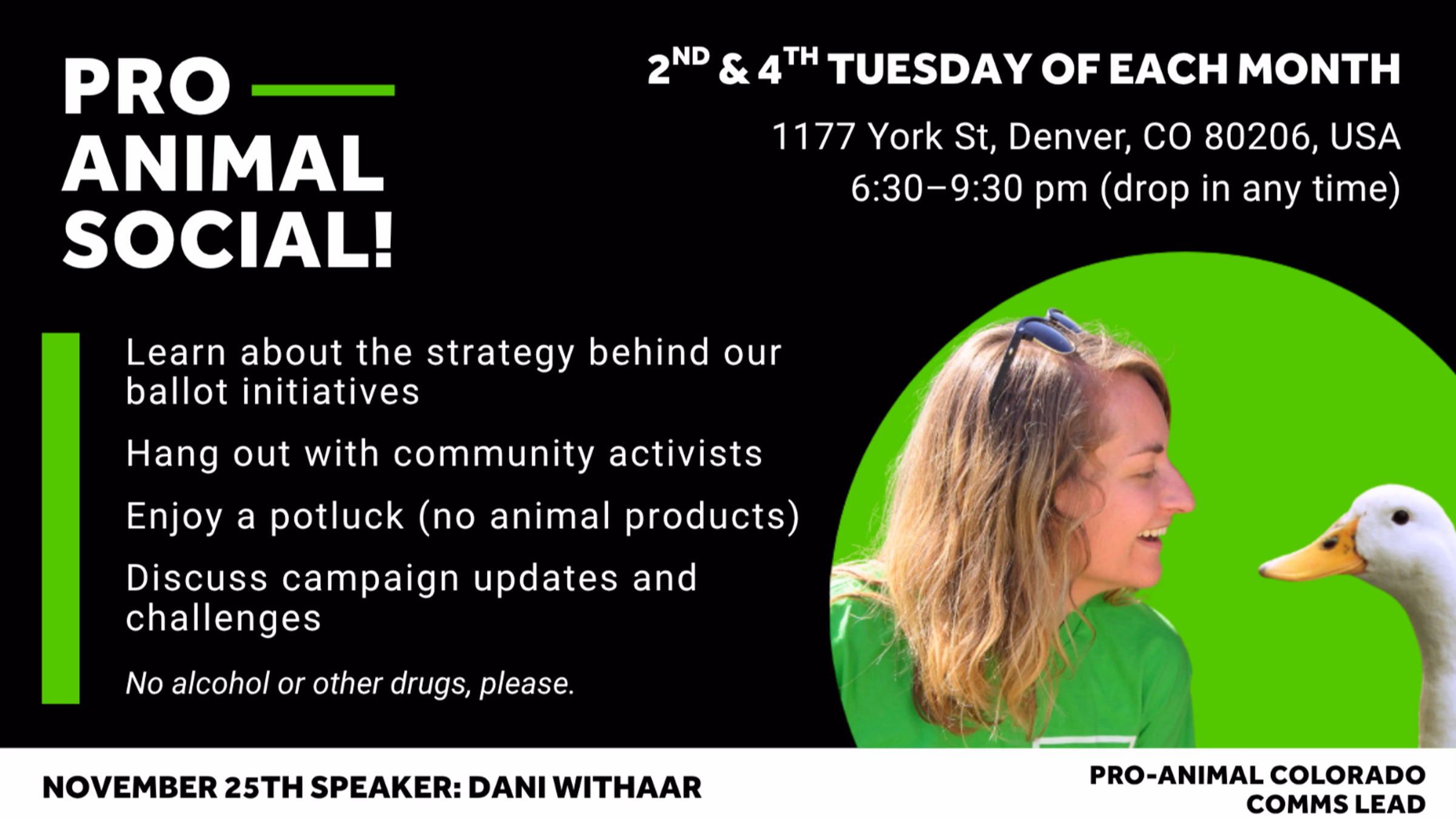 Pro-Animal Social (with presentation by Dani Withaar)