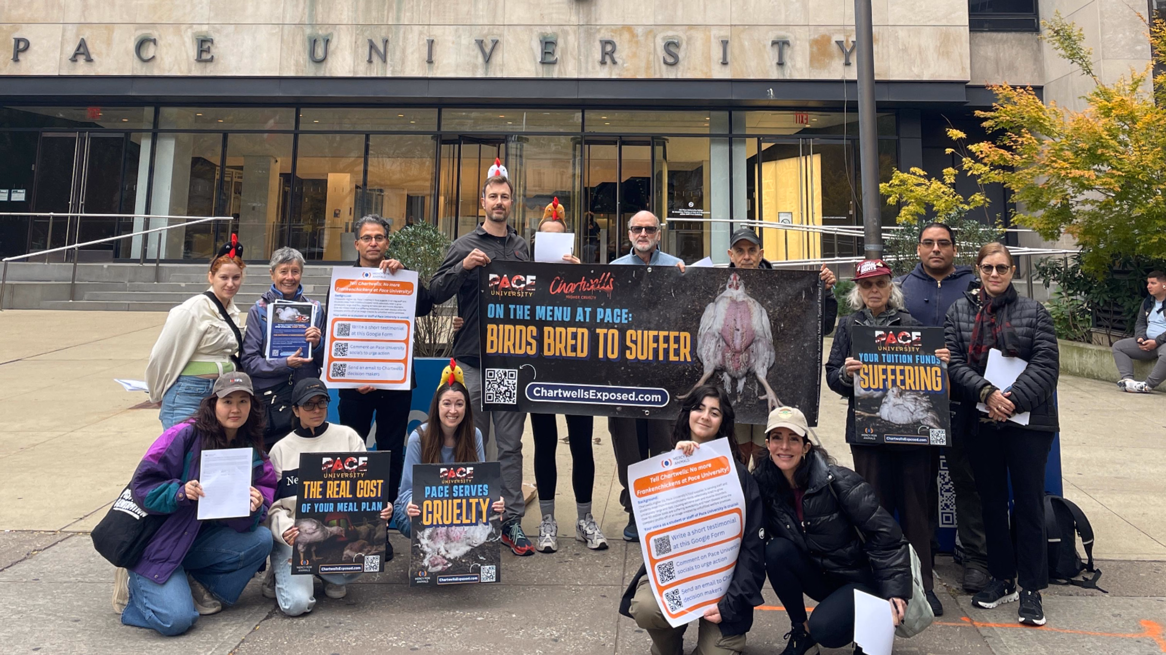 Hold Pace University Accountable: Demo with Mercy for Animals