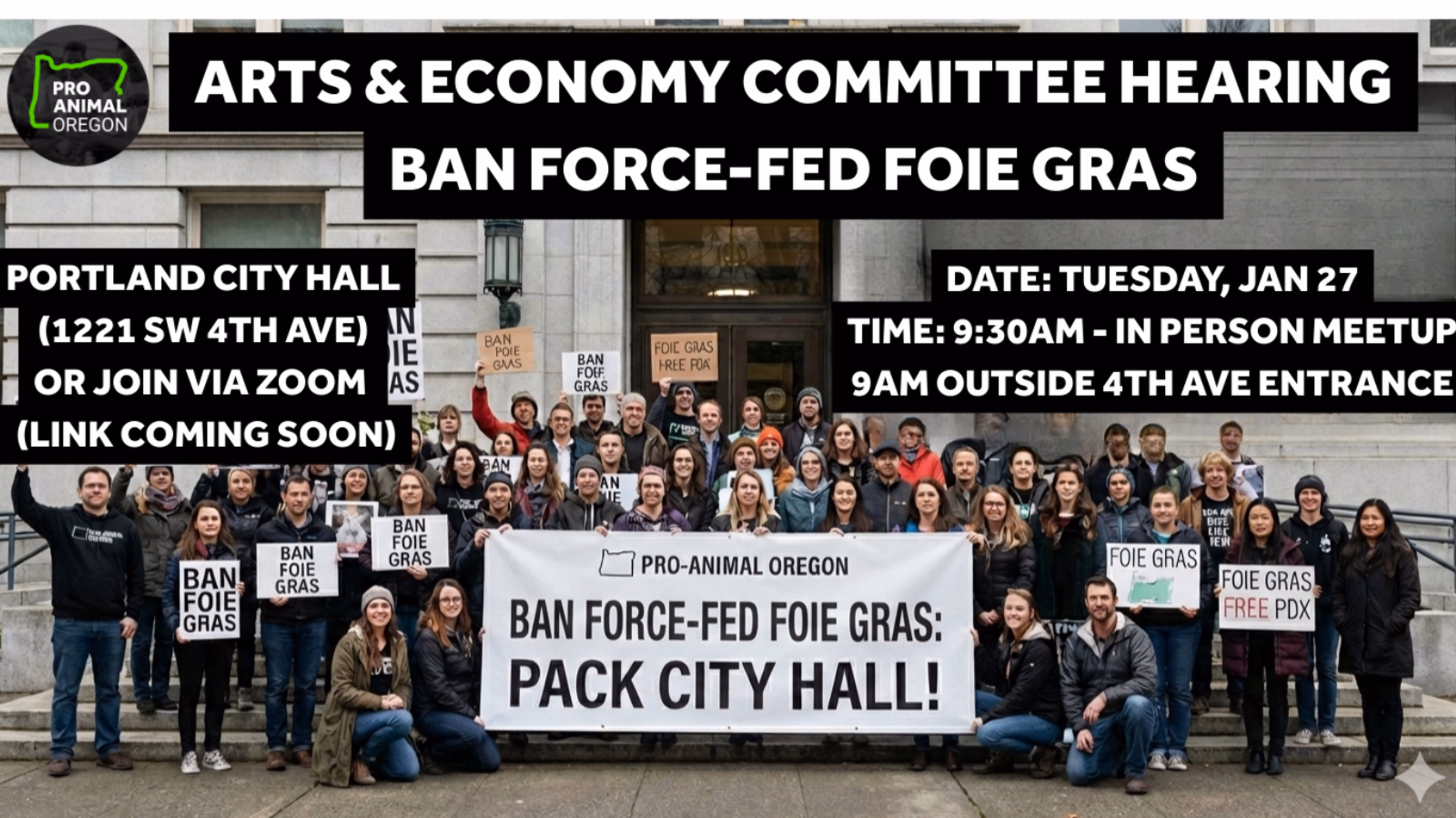 Foie Gras Portland Arts & Economy Committee Hearing