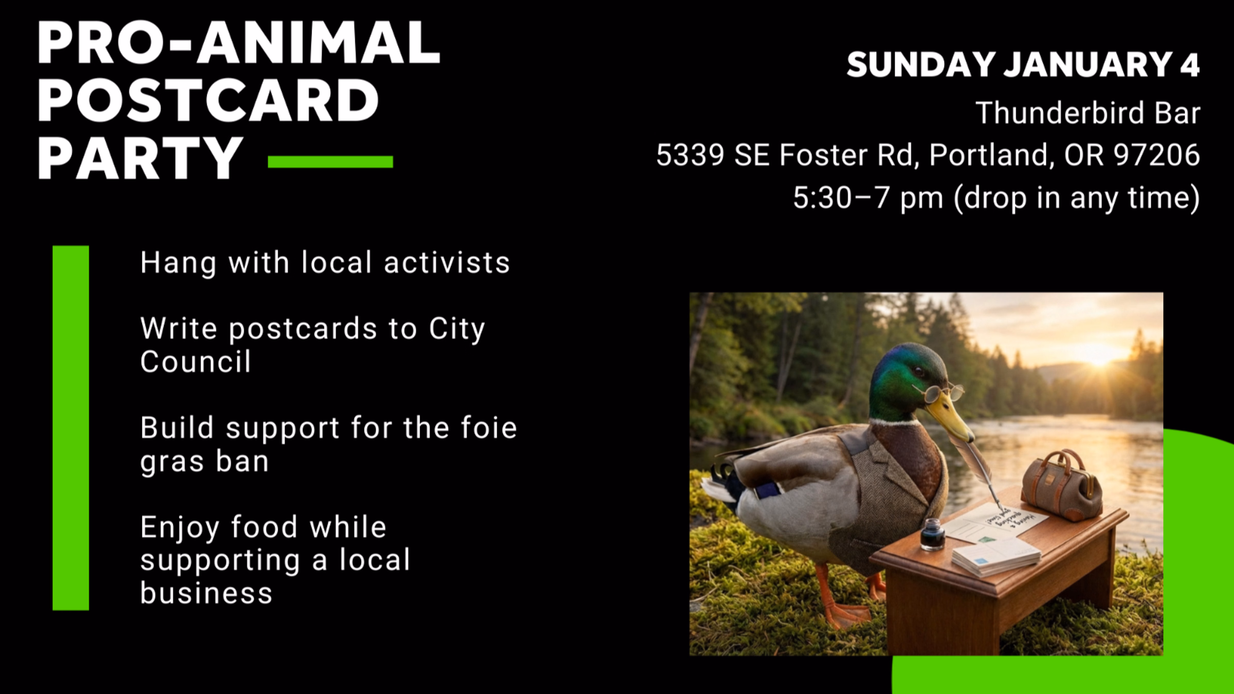 Pro-Animal Postcard Party