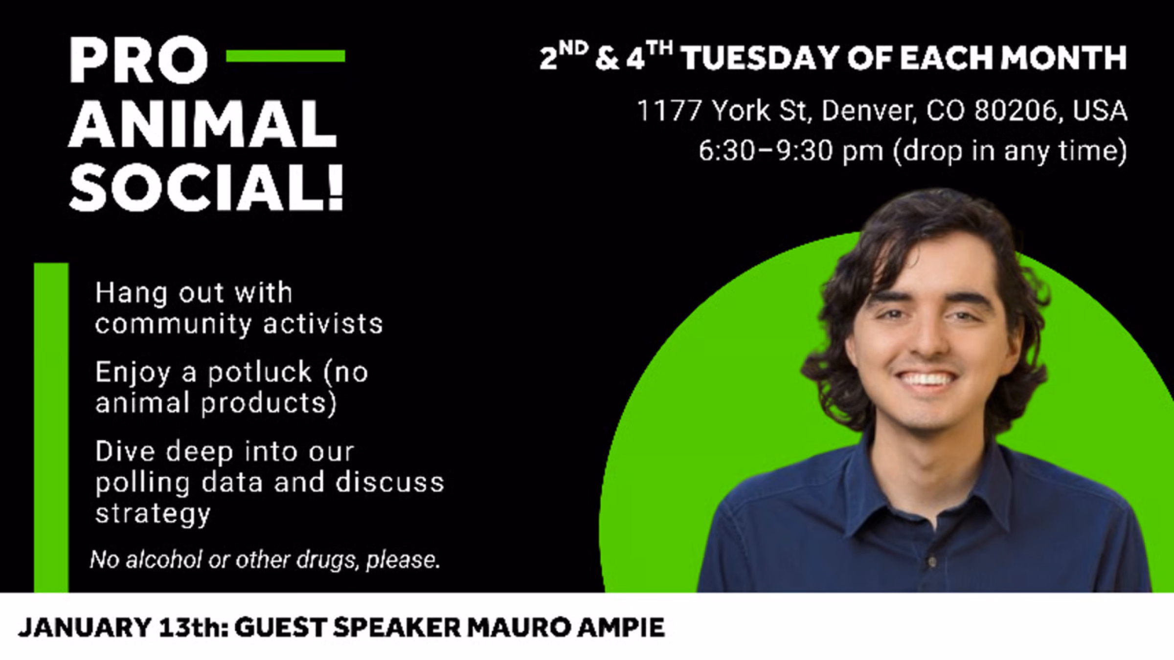 Pro-Animal Social (w/ Guest Speaker Mauro Ampie)