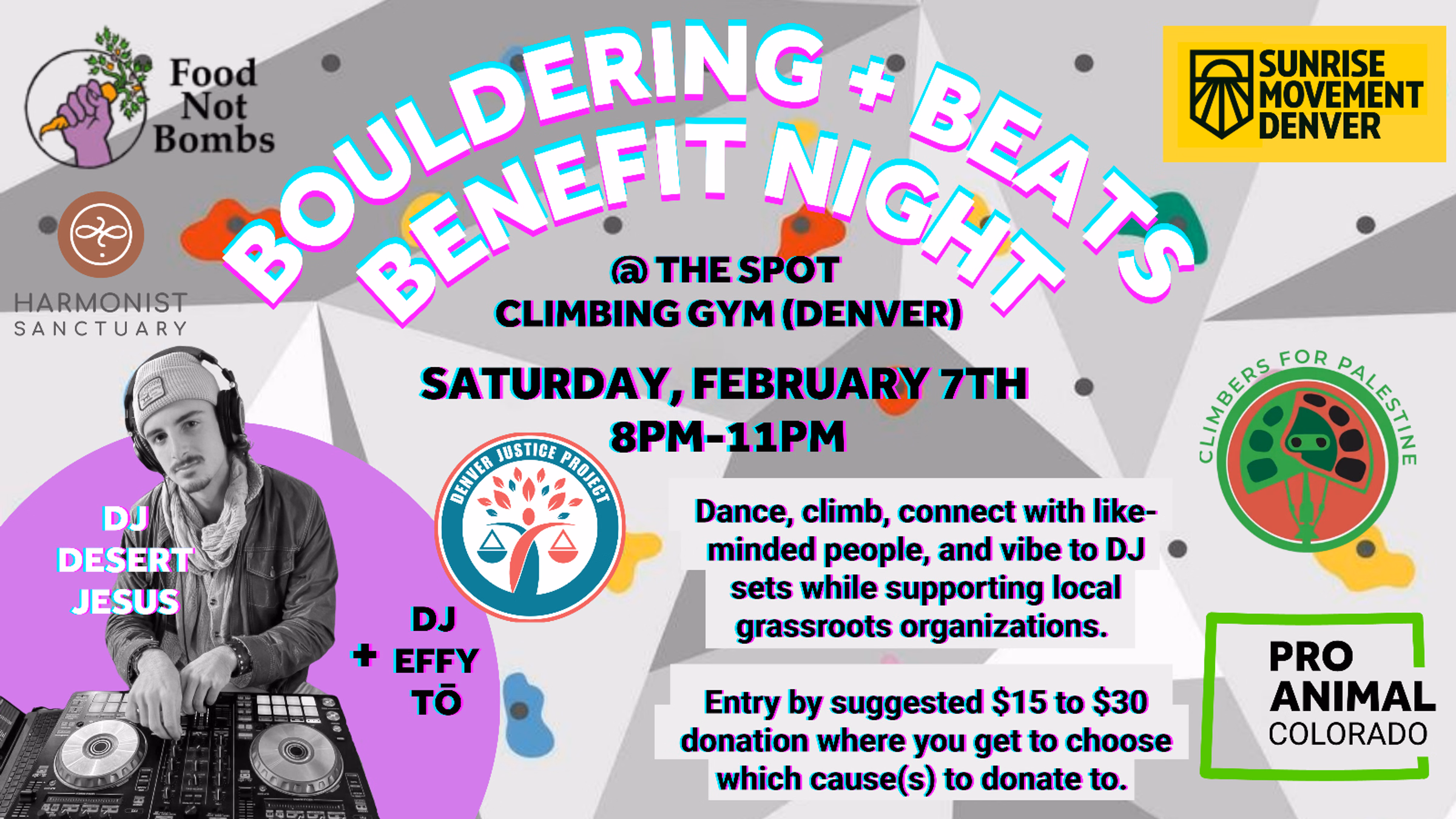 Bouldering + Beats Benefit Night @ The Spot Bouldering Gym