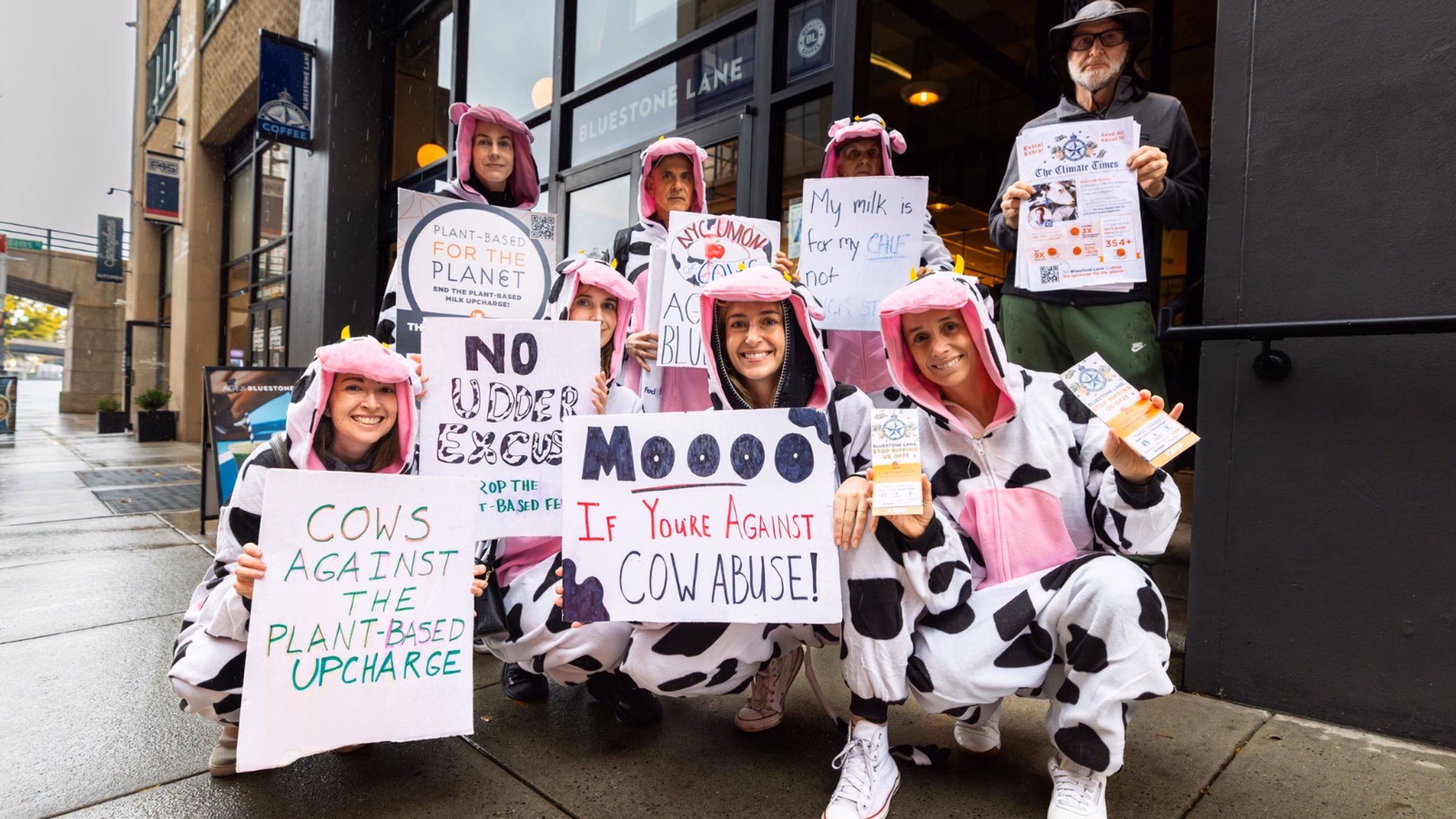DEMO: National Milk Day - Cows Against Upcharges at Bluestone Lane