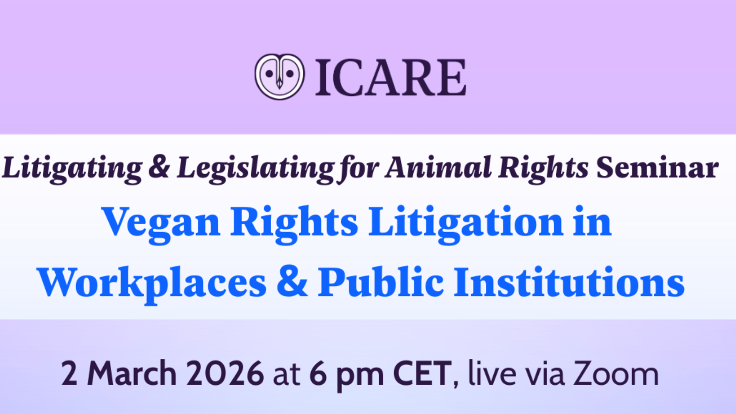 Litigating & Legislating for Animal Rights: Vegan Rights Litigation in Workplaces & Public Institutions