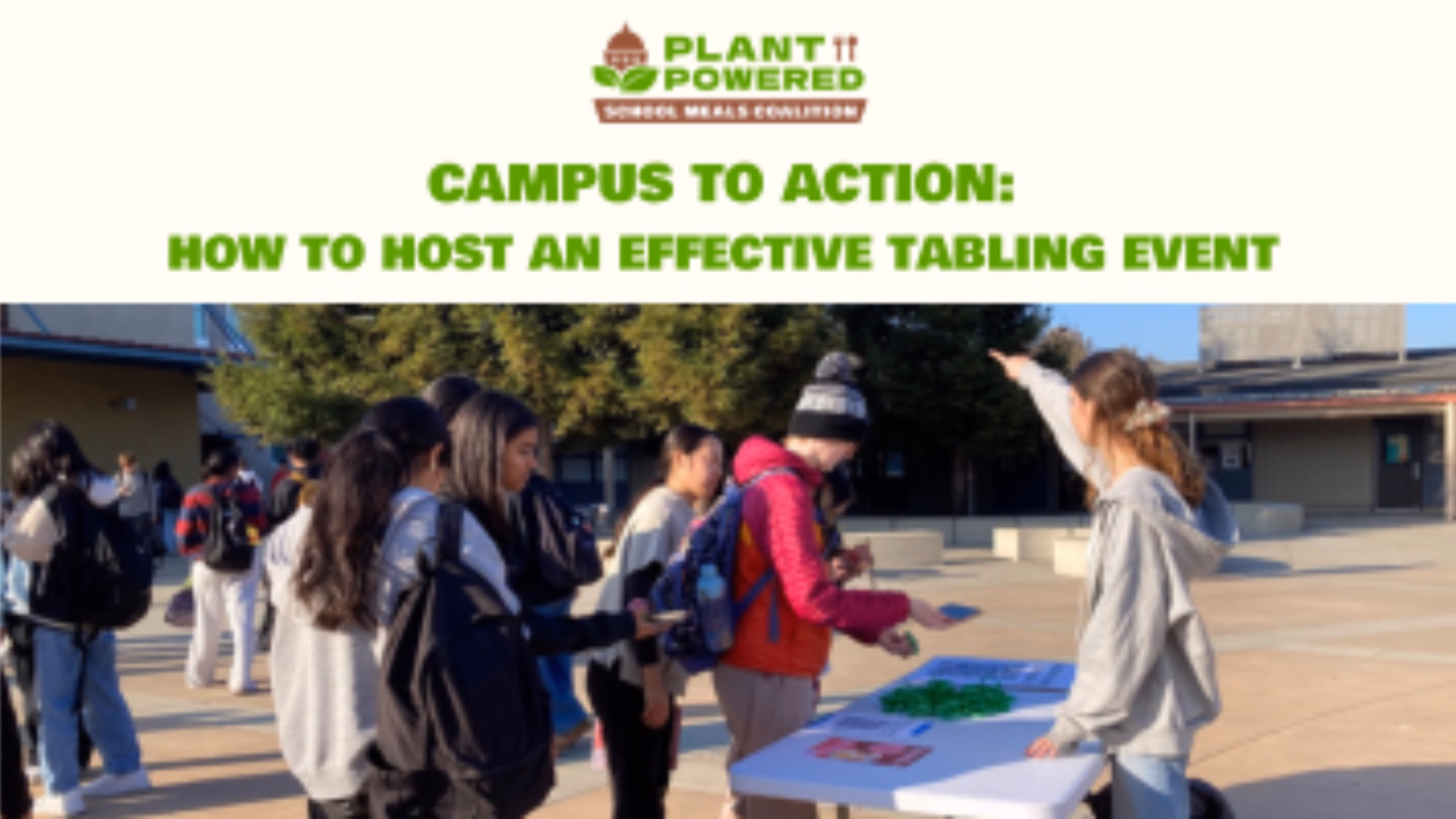 Campus to Action: How to Host and Effective Tabling Event