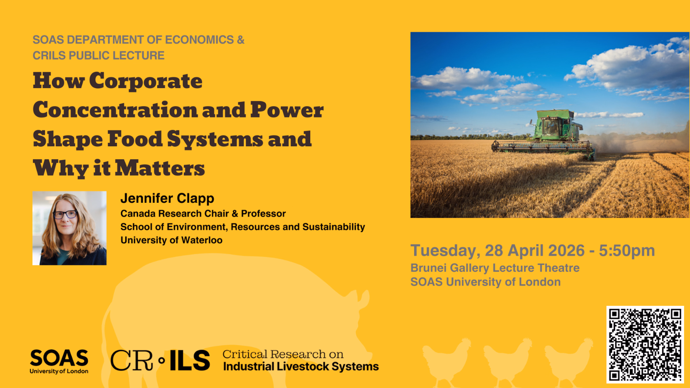 SOAS Department of Economics & CRILS Public Lecture by Jennifer Clapp
