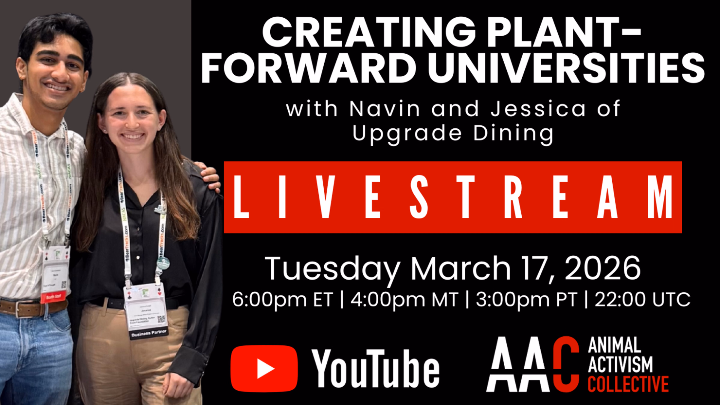 AAC Livestream: Creating Plant-Forward Universities with Upgrade Dining