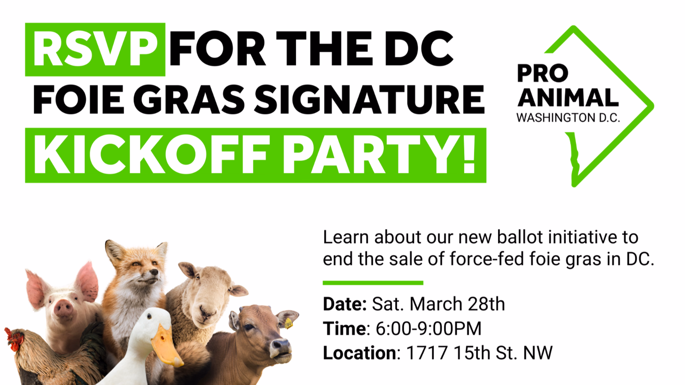 Pro-Animal DC Signature Kickoff Party