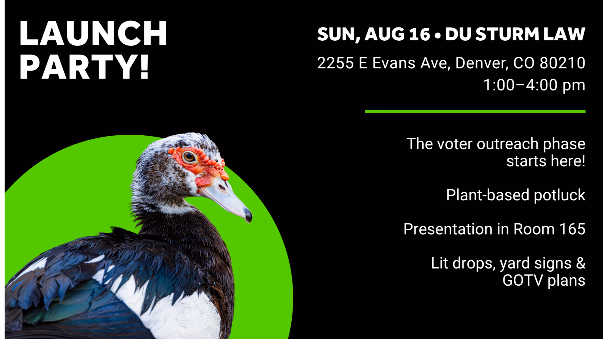 Voter Outreach Launch Party (DU Sturm College of Law)